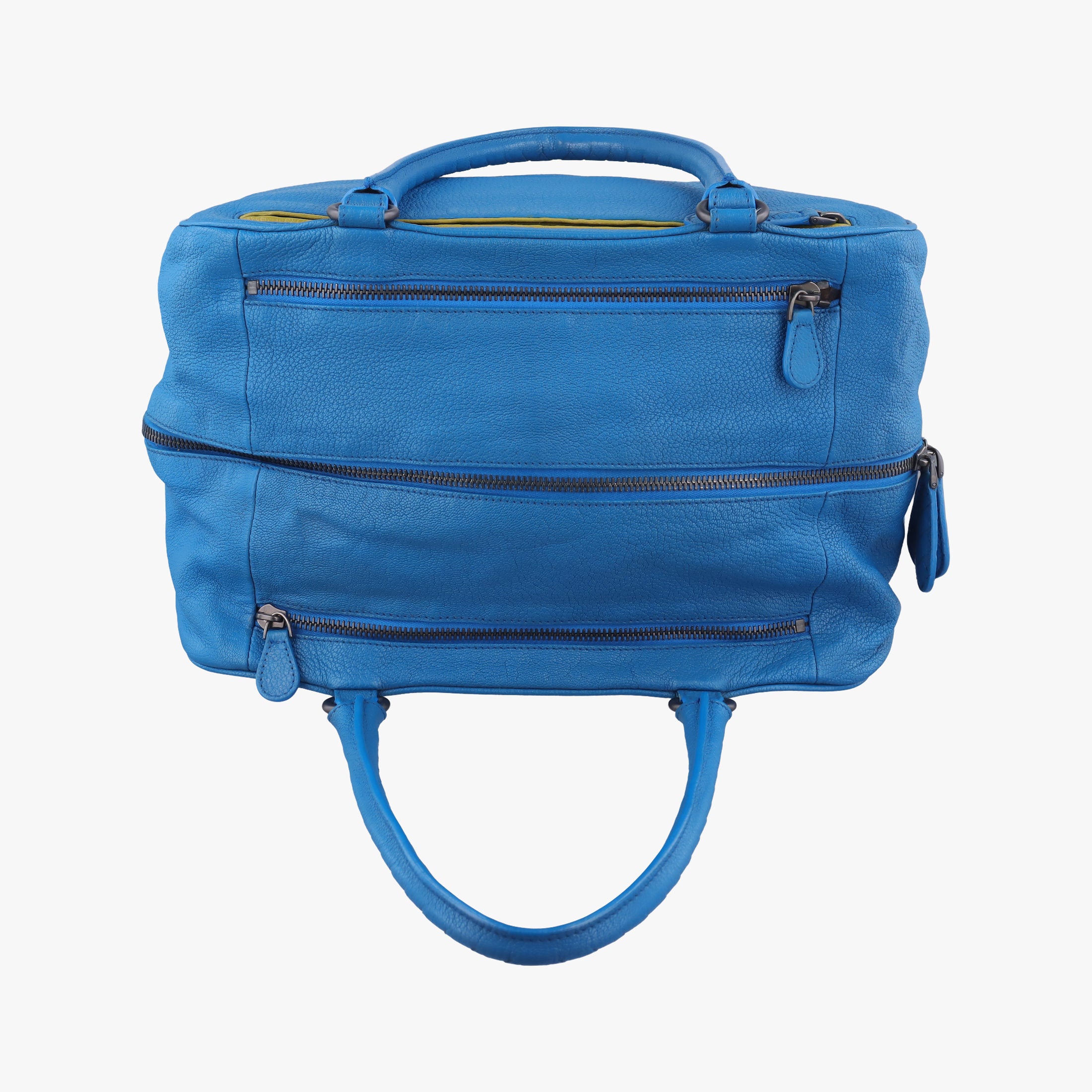 Boston Zip Detail Blue Leather B03080272Rボストン ジップ ブルー レザー B03080272R