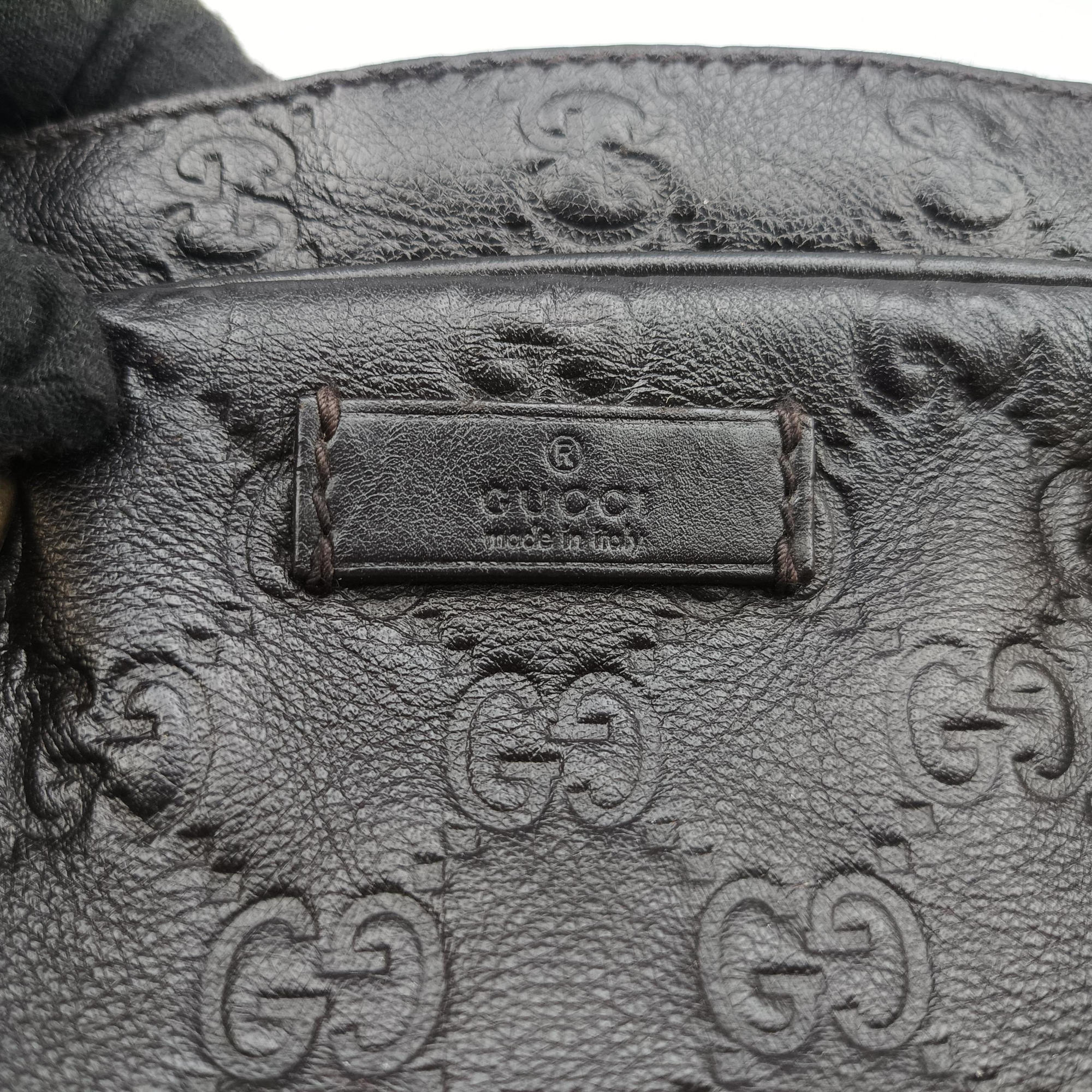 Guccissima Black Leather 208463 E014447351グッチシマ ブラック レザー 208463 E014447351