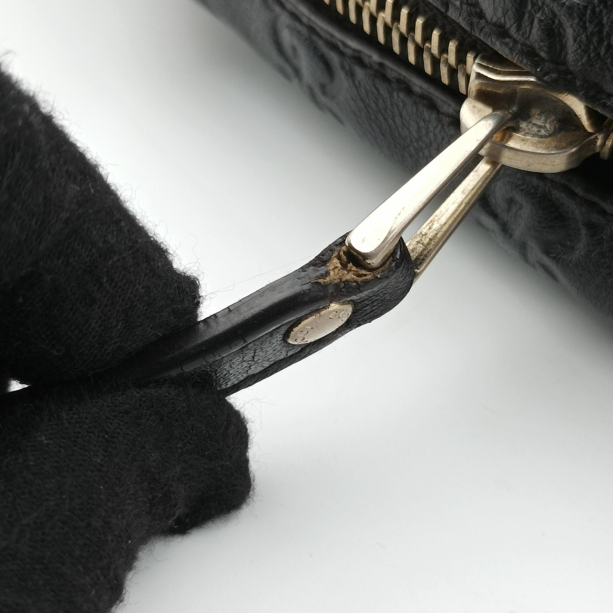 Guccissima Black Leather 208463 E014447351グッチシマ ブラック レザー 208463 E014447351