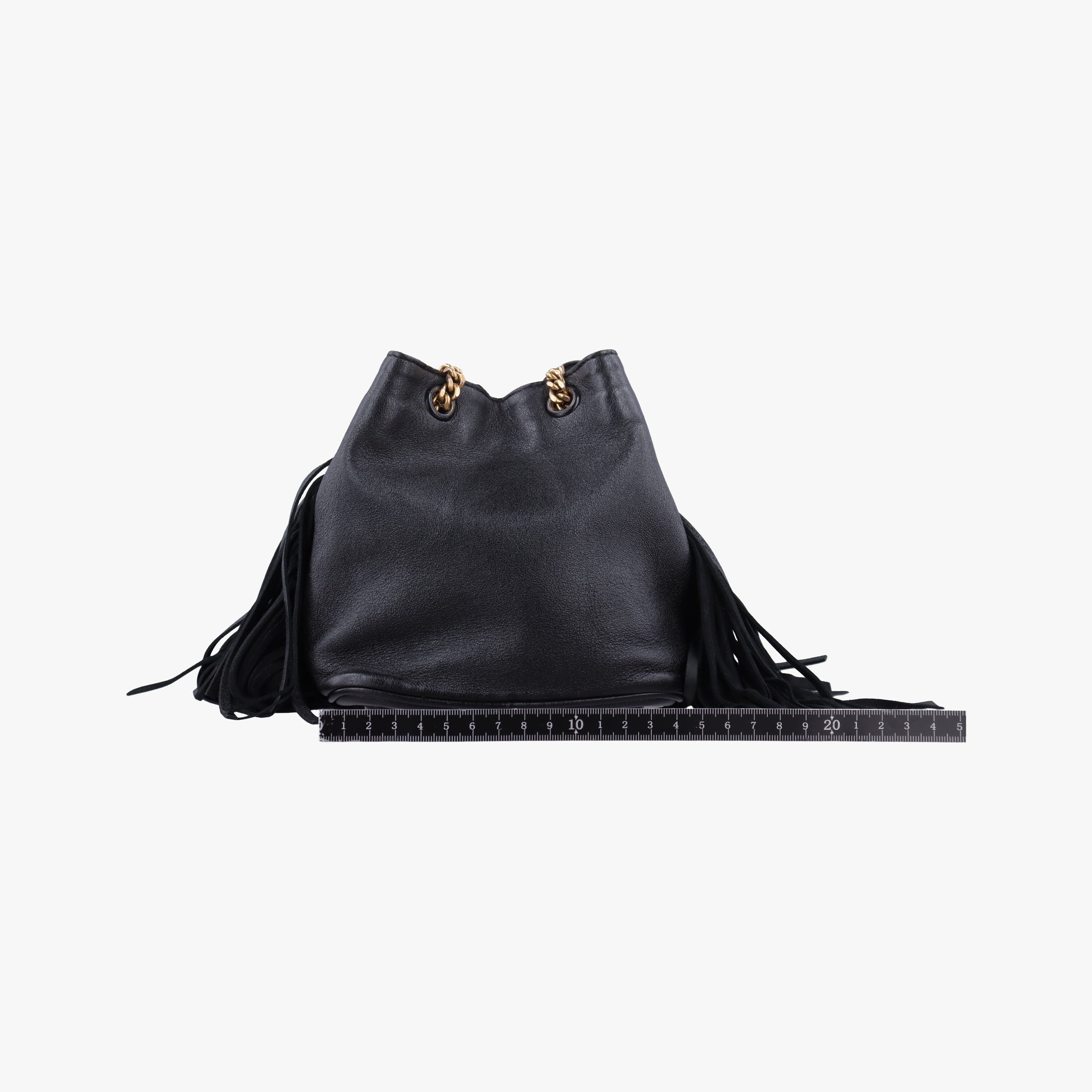 Festival Fringed Black Leather 434594 VLR434594.0416フェスティバル フリンジ ブラック レザー 434594 VLR434594.0416