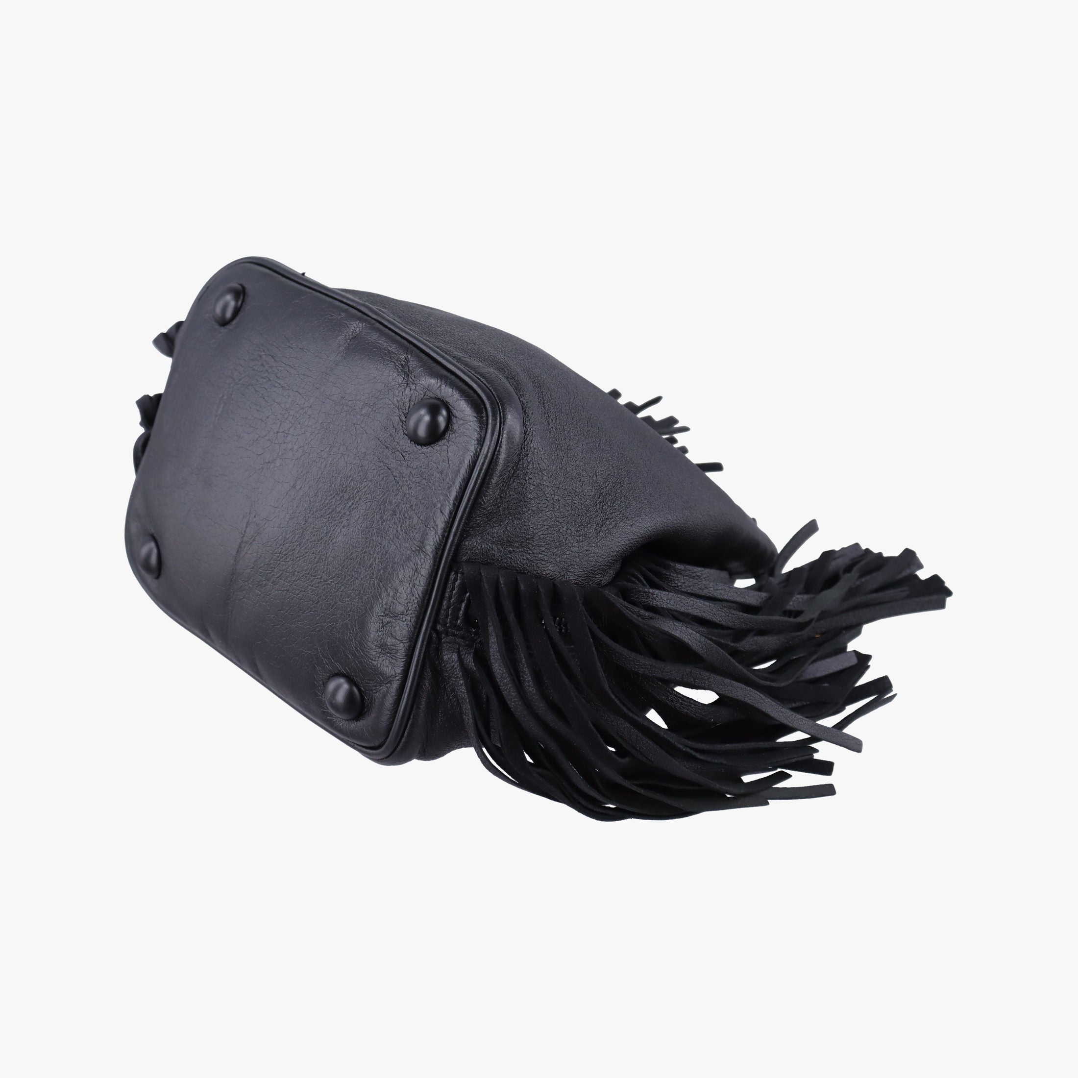 Festival Fringed Black Leather 434594 VLR434594.0416フェスティバル フリンジ ブラック レザー 434594 VLR434594.0416