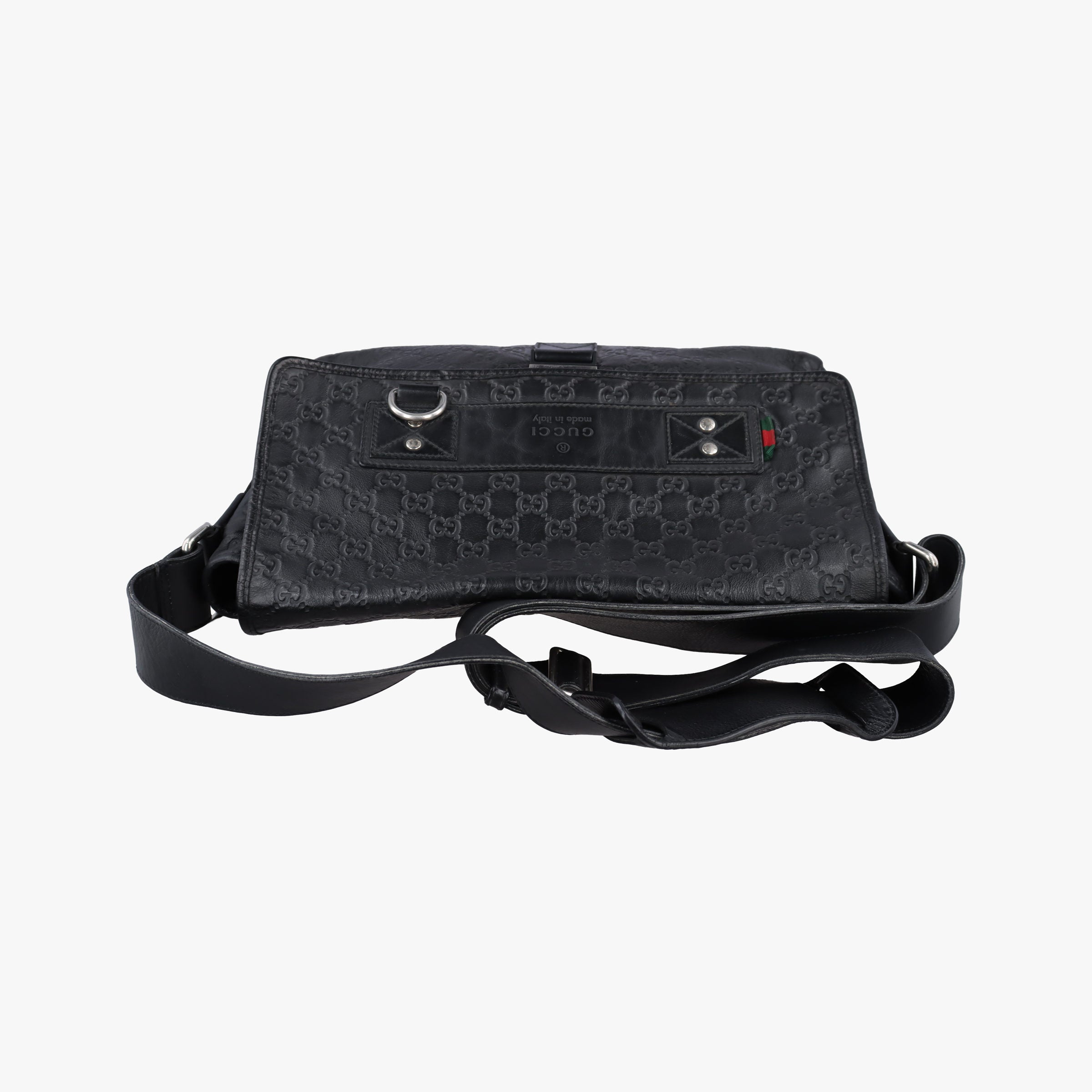 Guccissima Rubber Messenger Black Leather 246067 Lot number unknownグッチシマ ラバー メッセンジャー ブラック レザー 246067 製番不明