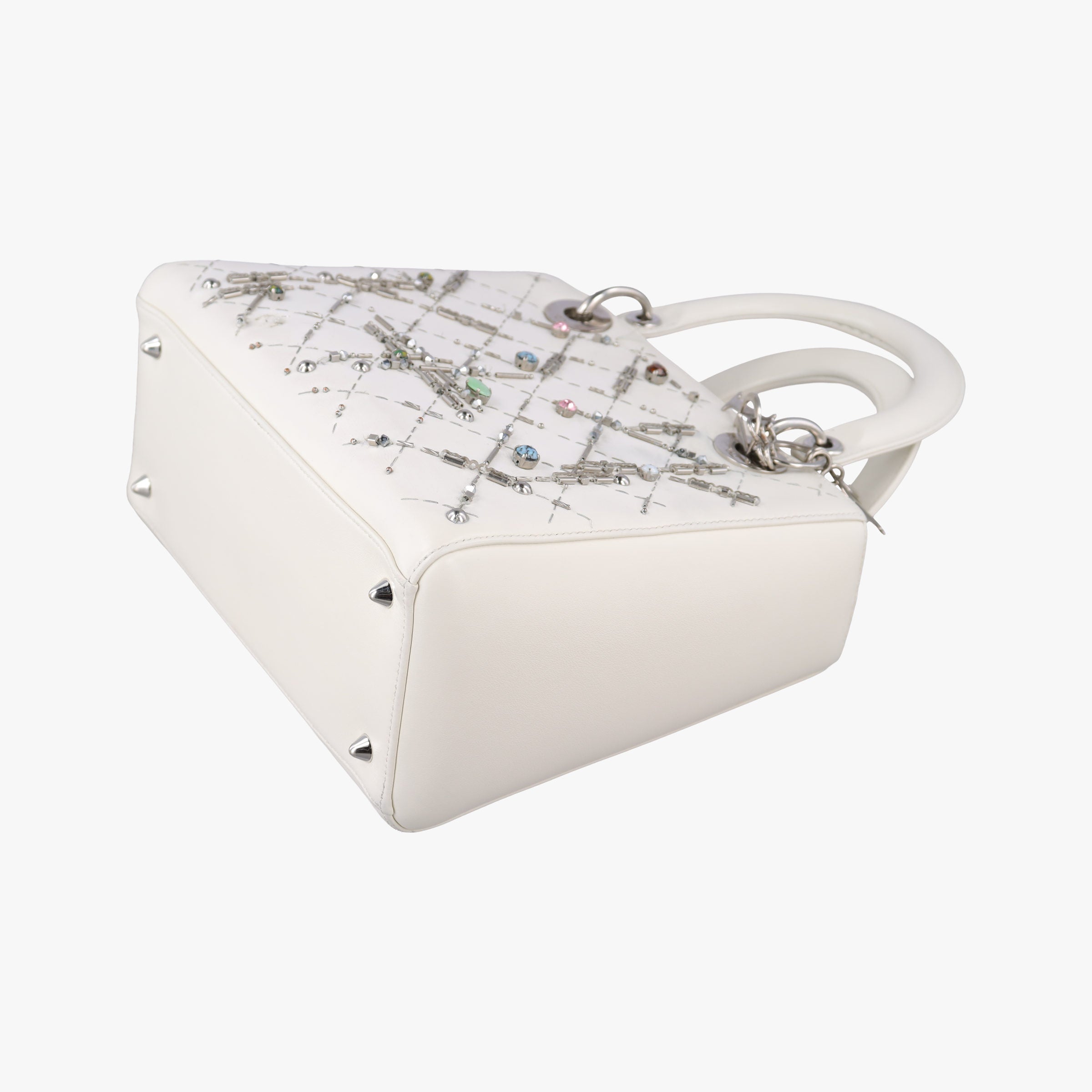 Lady Dior White leather 02-MA-0126レディ ディオール ホワイト レザー 02-MA-0126