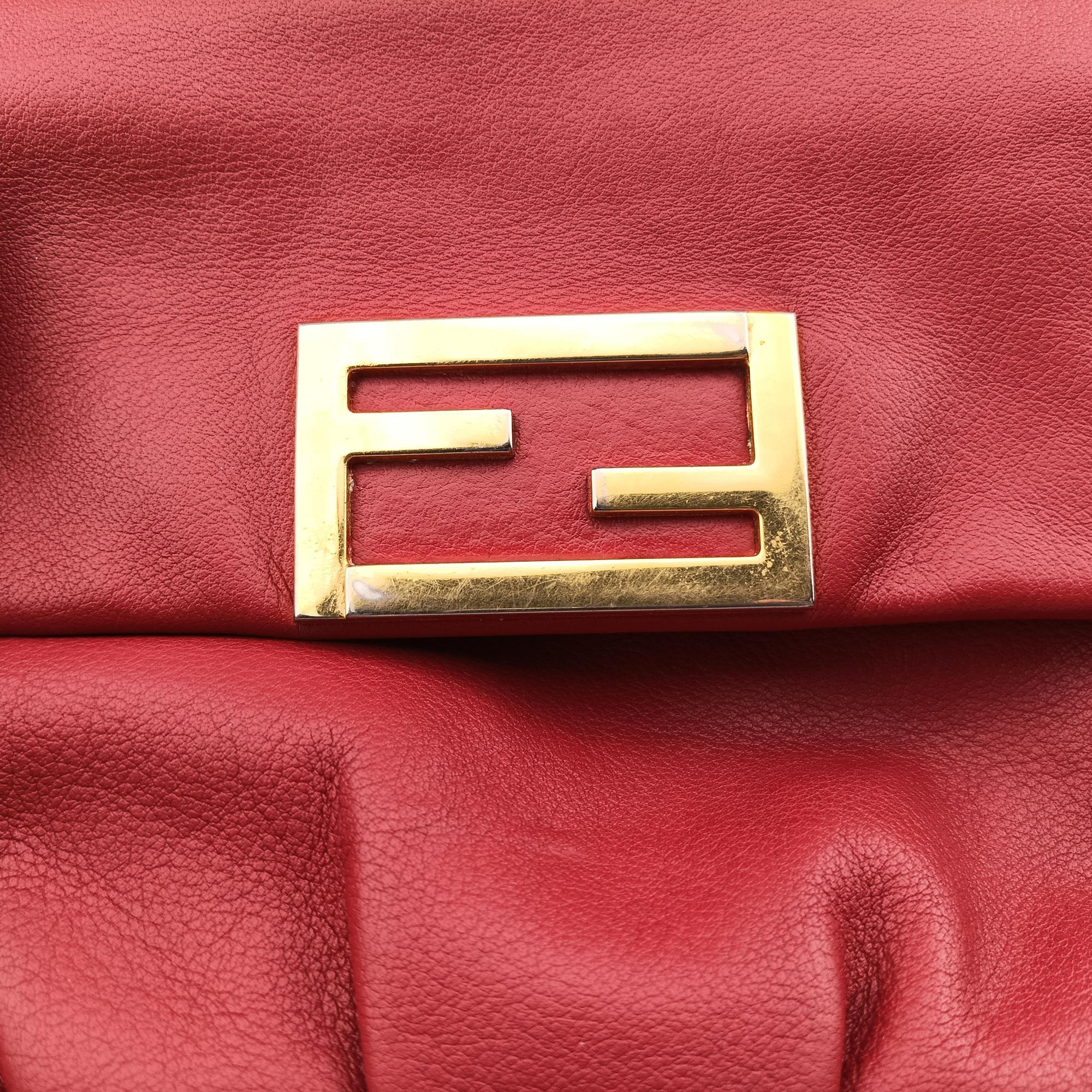 Fendista Pochette Red Leather 8M0276 8M0276-ANG-129-2566フェンディスタ ポシェット レッド レザー 8M0276 8M0276-ANG-129-2566