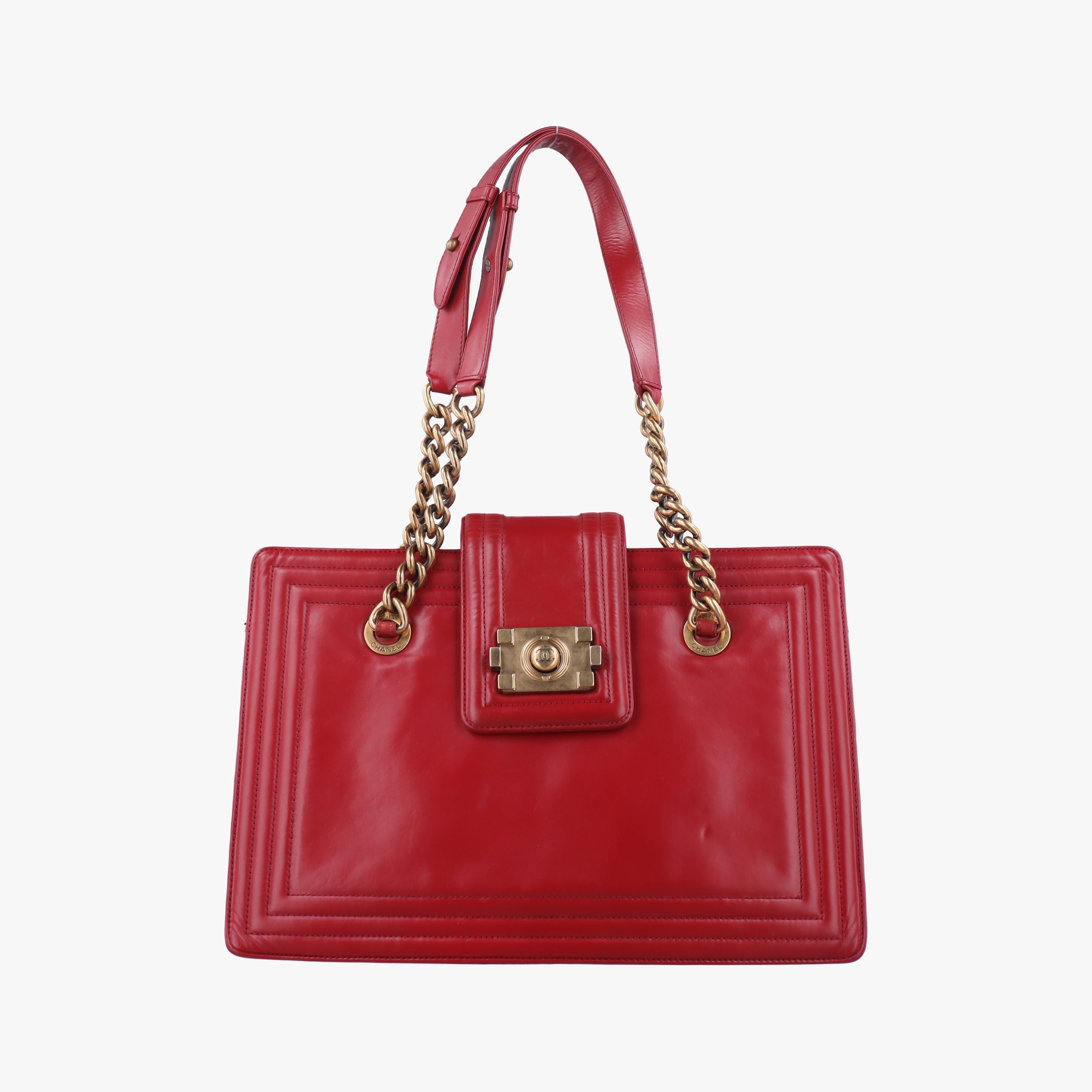 Jetsetter Boy Shopping Tote Red Leather A66708 15635654ジェットセッター ボーイ ショッピング トート レッド レザー A66708 15635654