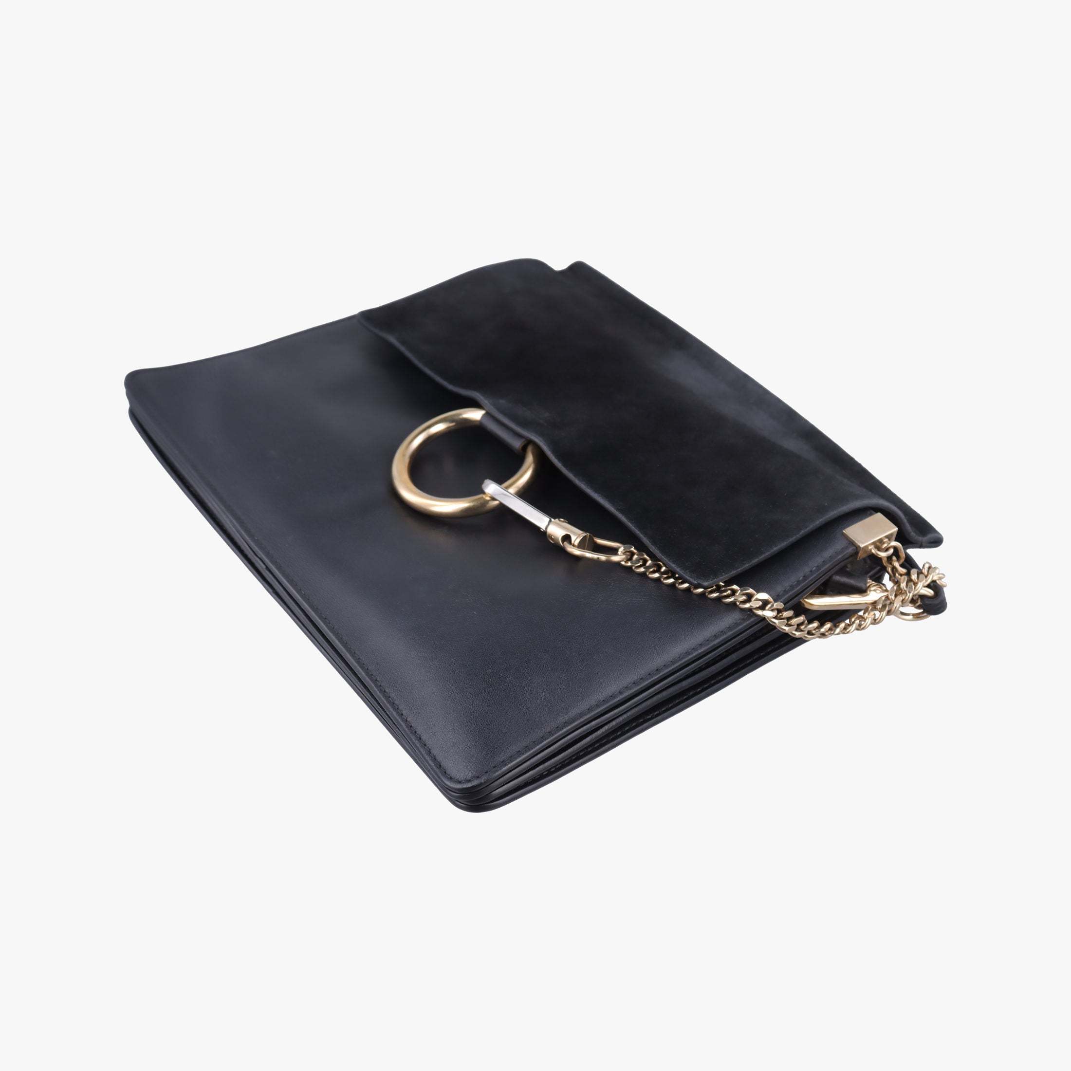 FAYE Black Suede × leather 01-16-50-65フェイ ブラック スエード×レザー 01-16-50-65