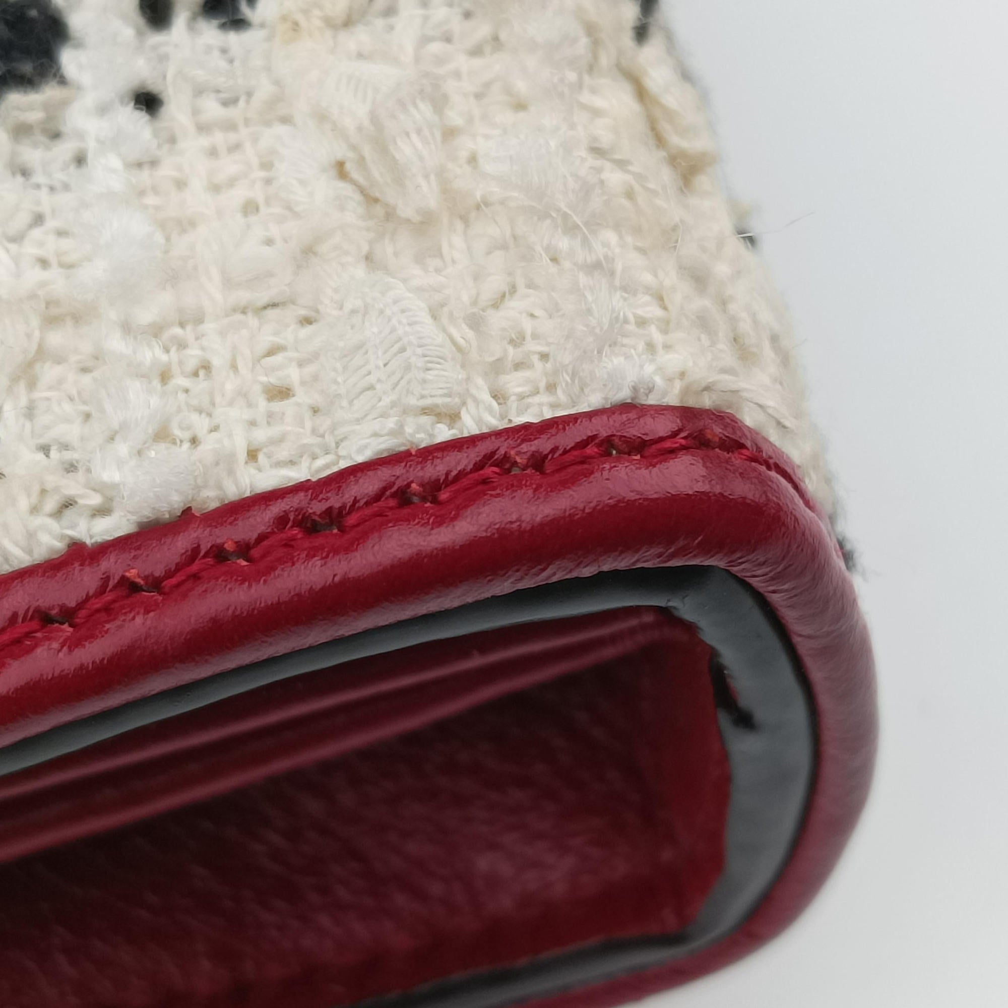 Dionysus Ivory × Red × Black Tweed×Leather 401231 ディオニュソス アイボリー × レッド × ブラック ツイード×レザー 401231