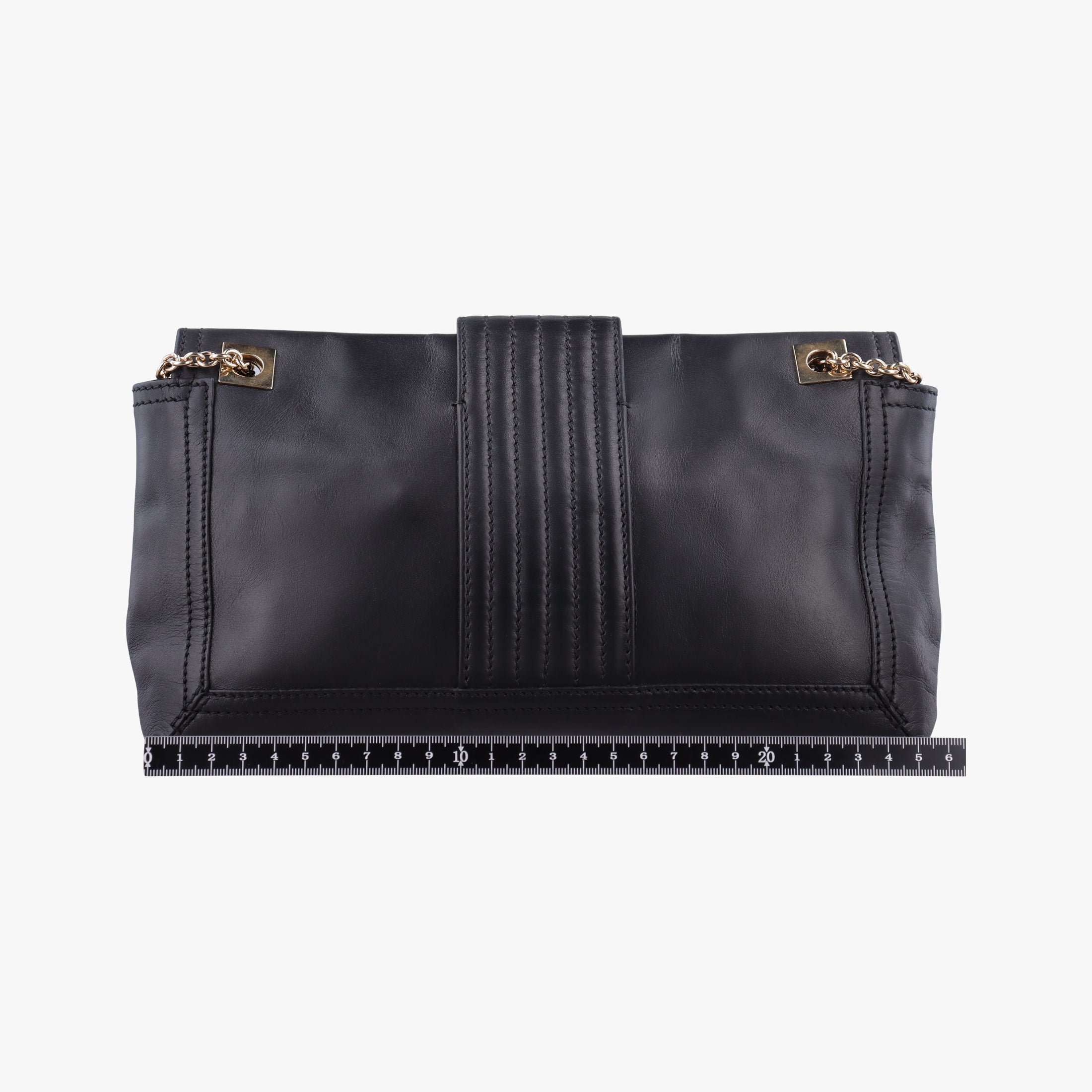 Baguette Chain Flap Black Leather 8BT139 8BT139-A09 128-2566マンマバケット ブラック レザー 8BT139 8BT139-A09 128-2566