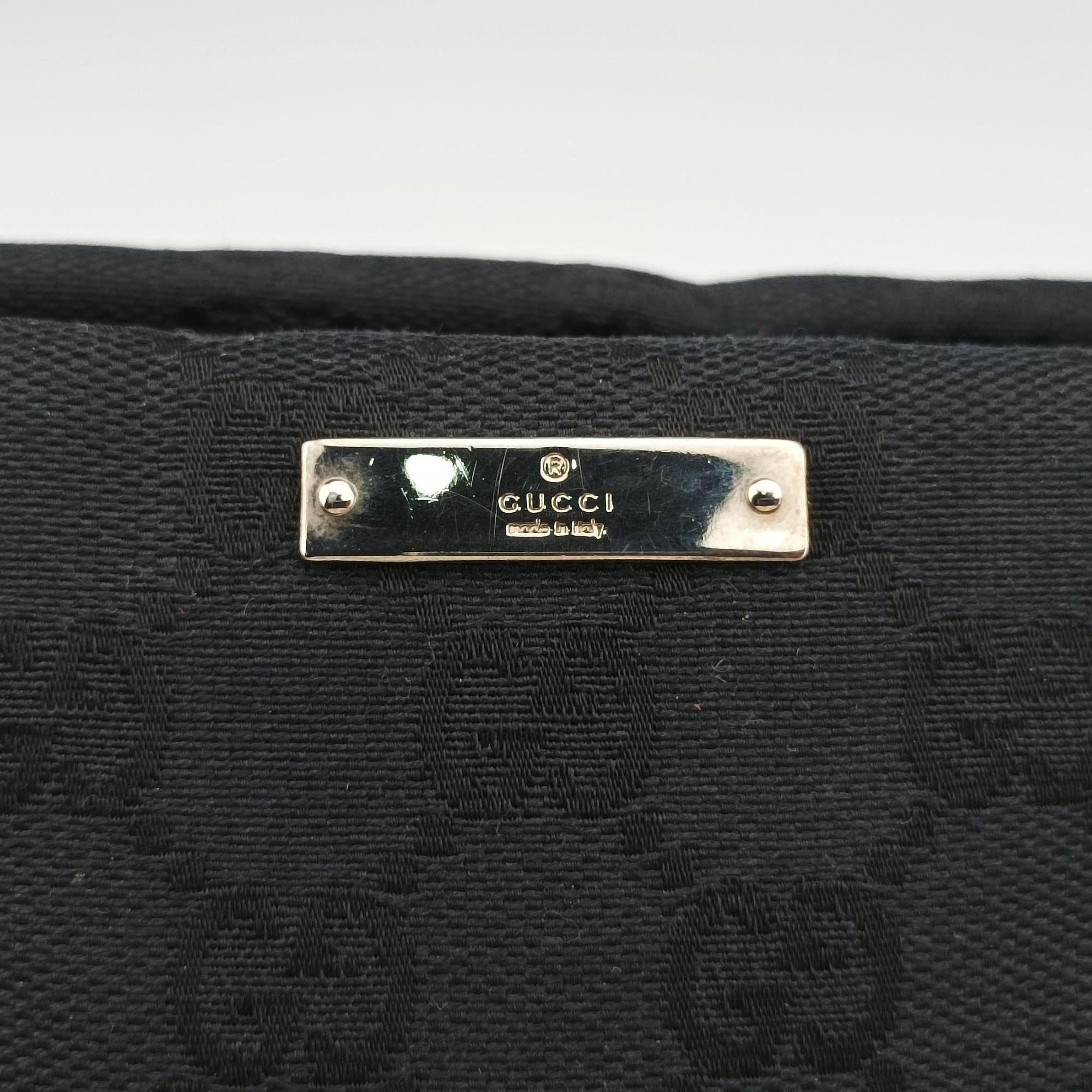 GG Canvas Black Jacquard Canvas × Calf Leather 002.11 GGキャンバス ブラック ジャガードキャンバス × レザー 002.11