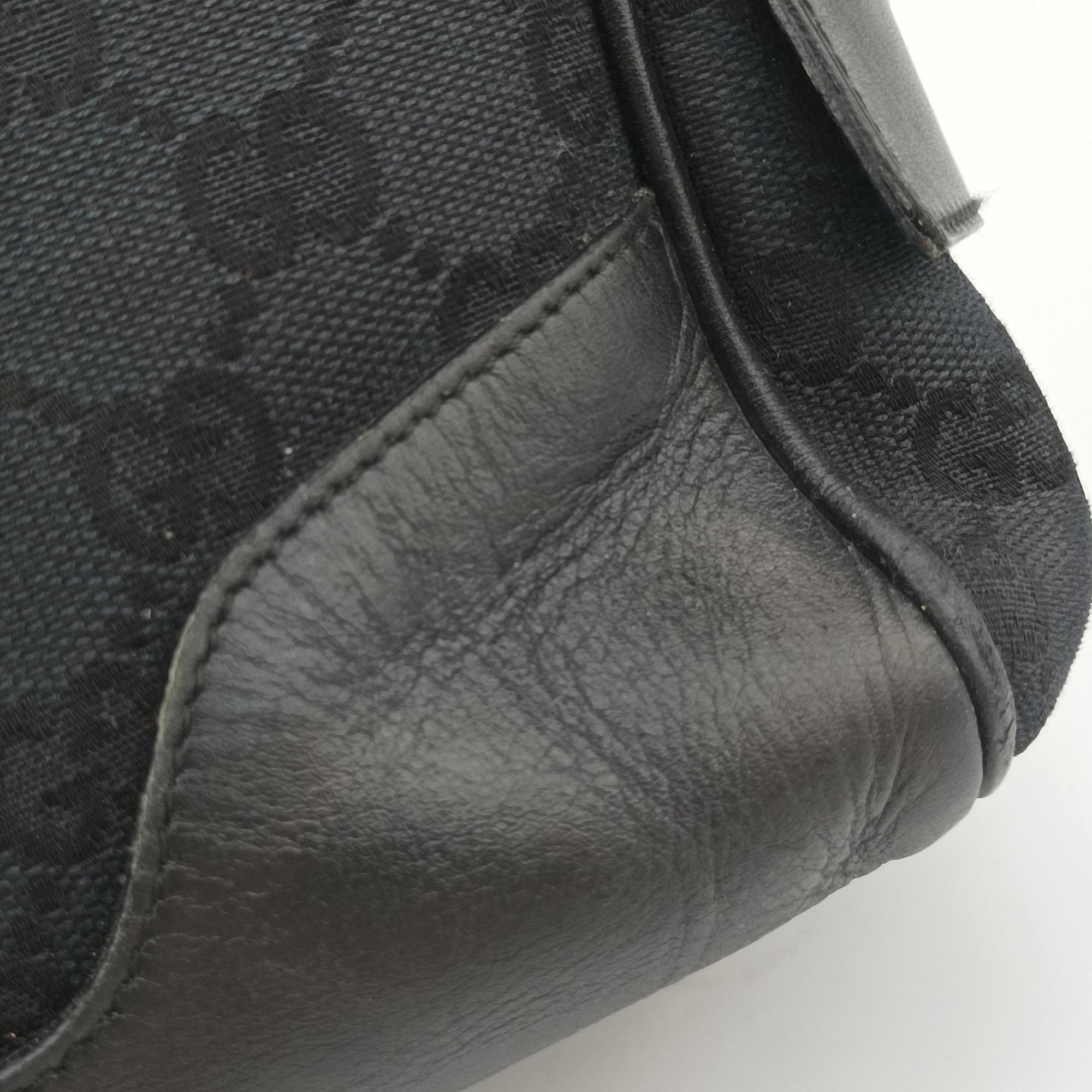 GG Canvas Black Jacquard Canvas × Calf Leather 002.11 GGキャンバス ブラック ジャガードキャンバス × レザー 002.11