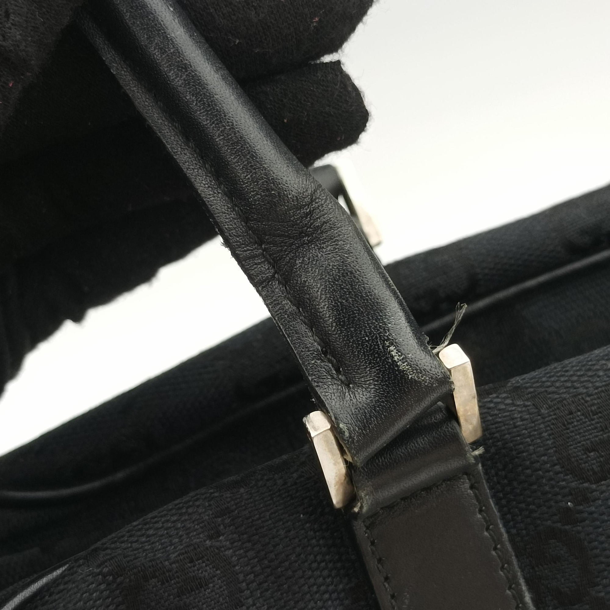 GG Canvas Black Jacquard Canvas × Calf Leather 002.11 GGキャンバス ブラック ジャガードキャンバス × レザー 002.11