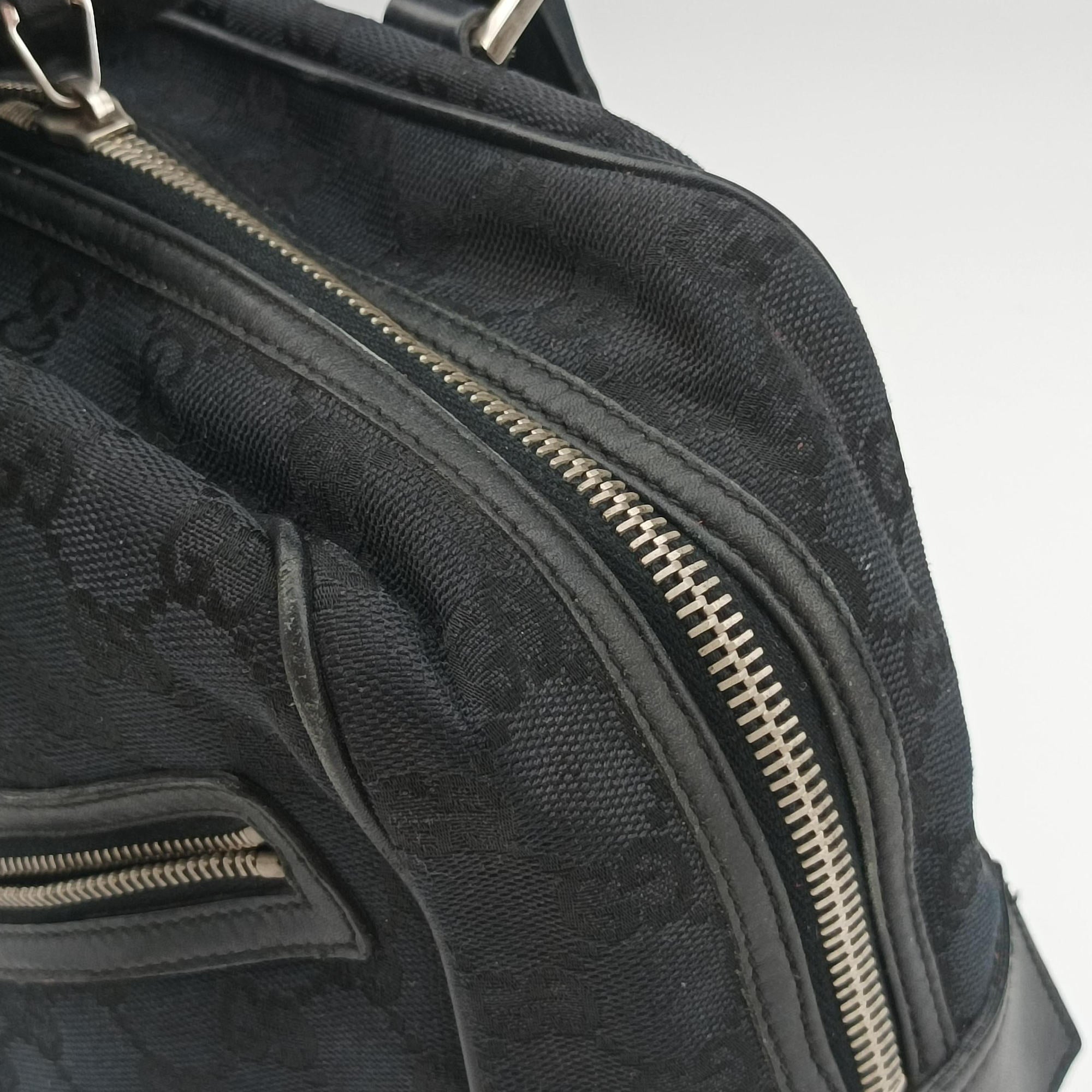 GG Canvas Black Jacquard Canvas × Calf Leather 002.11 GGキャンバス ブラック ジャガードキャンバス × レザー 002.11