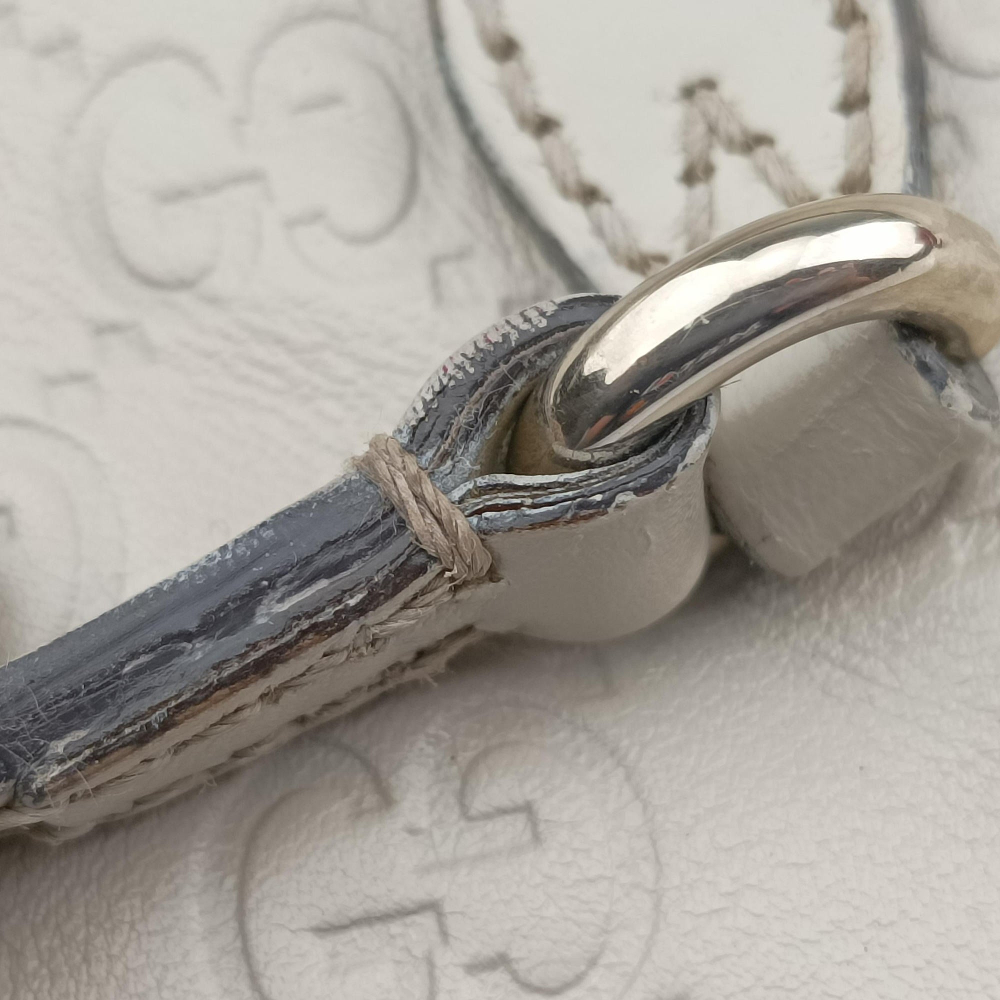 Guccissima Bree White Leather 323673 B01469889グッチシマ ブリー ホワイト レザー 323673 B01469889