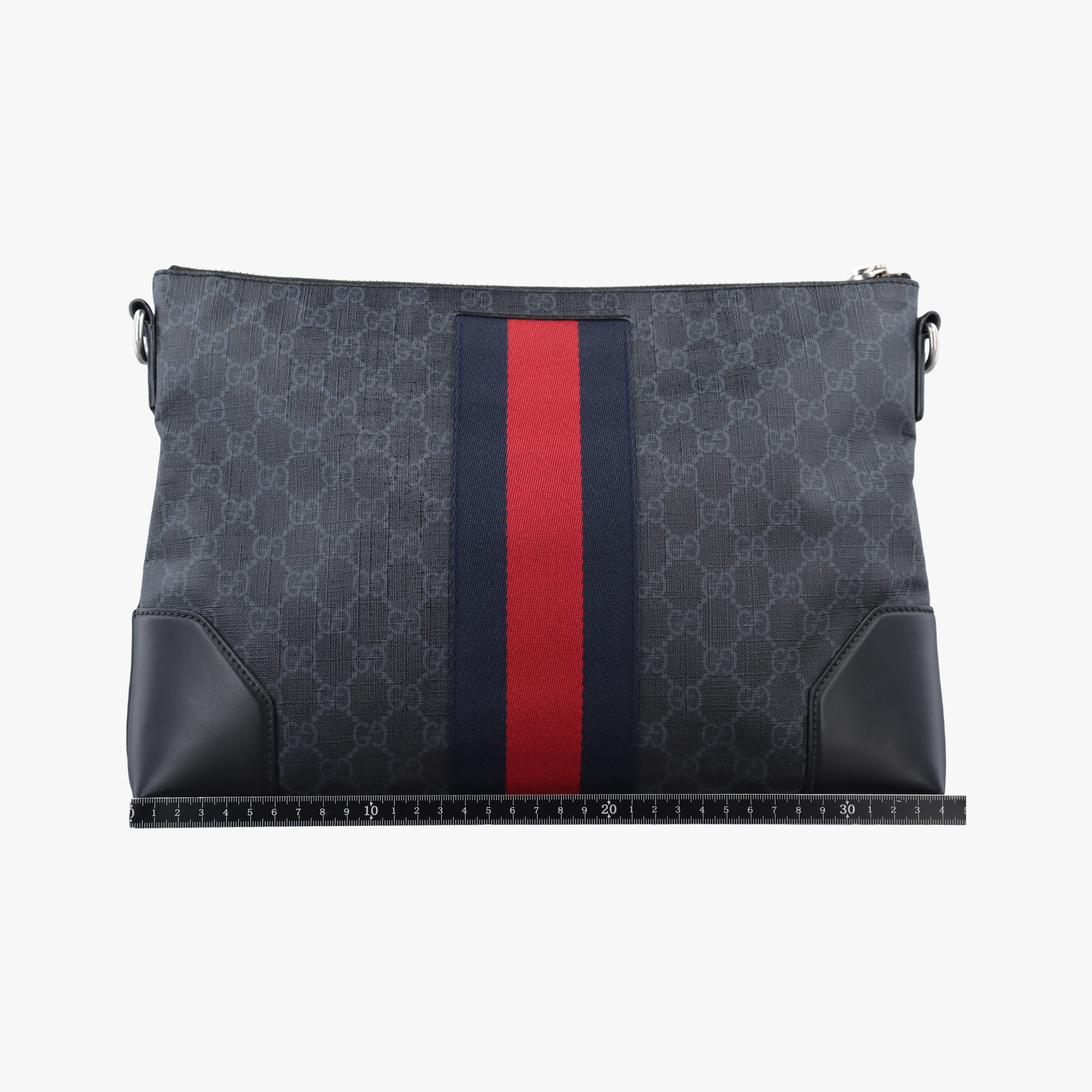 GG Supreme Shelley Messenger Black×red PVC coated canvas×leather 474139 I028818556GGスプリーム メッセンジャー ブラック×レッド PVCコーティングキャンバス×レザー 474139 I028818556