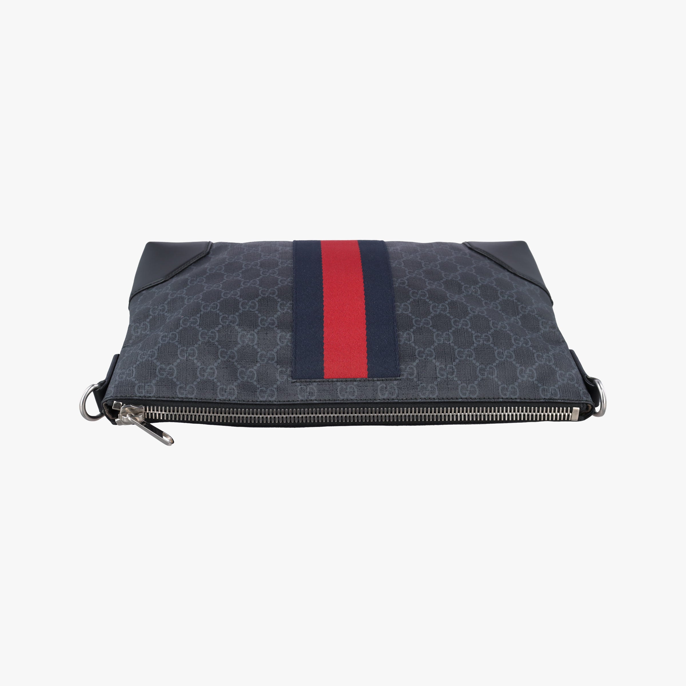 GG Supreme Shelley Messenger Black×red PVC coated canvas×leather 474139 I028818556GGスプリーム メッセンジャー ブラック×レッド PVCコーティングキャンバス×レザー 474139 I028818556