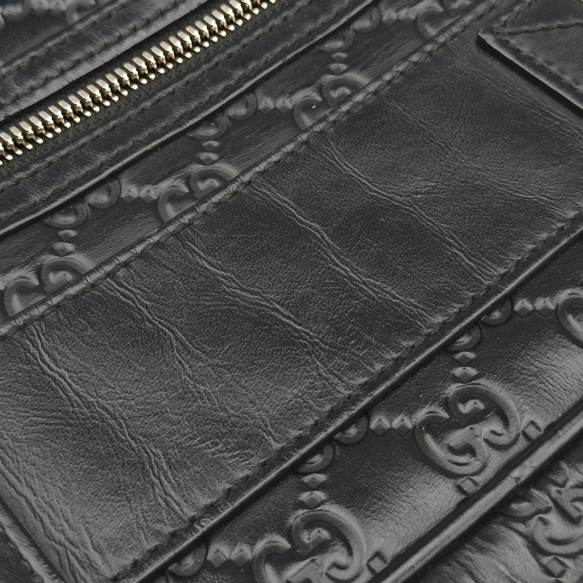 Guccissima Briefcase Business Black Leather 328937 H018695772グッチシマ ブリーフケース ビジネス ブラック レザー 328937 H018695772