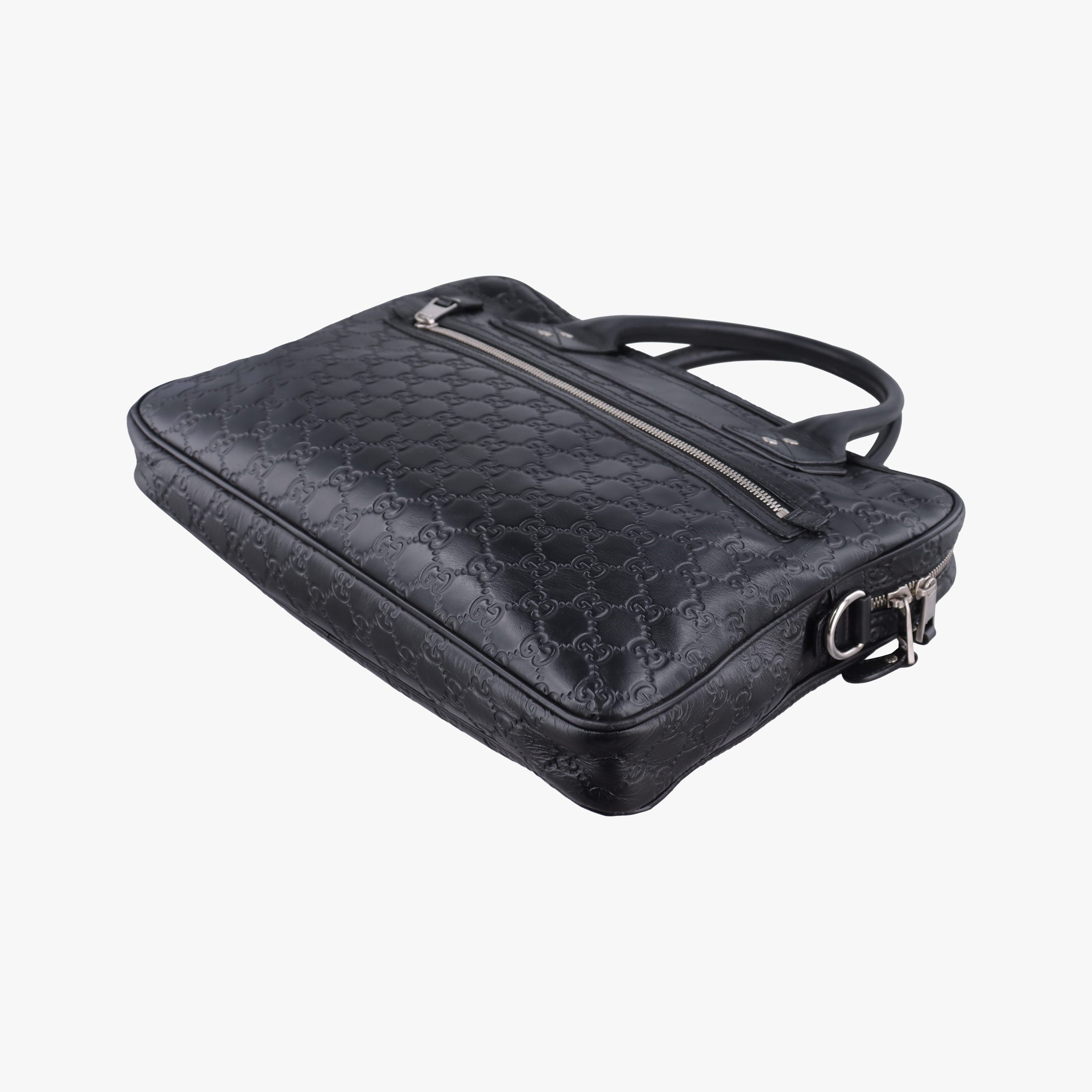 Guccissima Briefcase Business Black Leather 328937 H018695772グッチシマ ブリーフケース ビジネス ブラック レザー 328937 H018695772