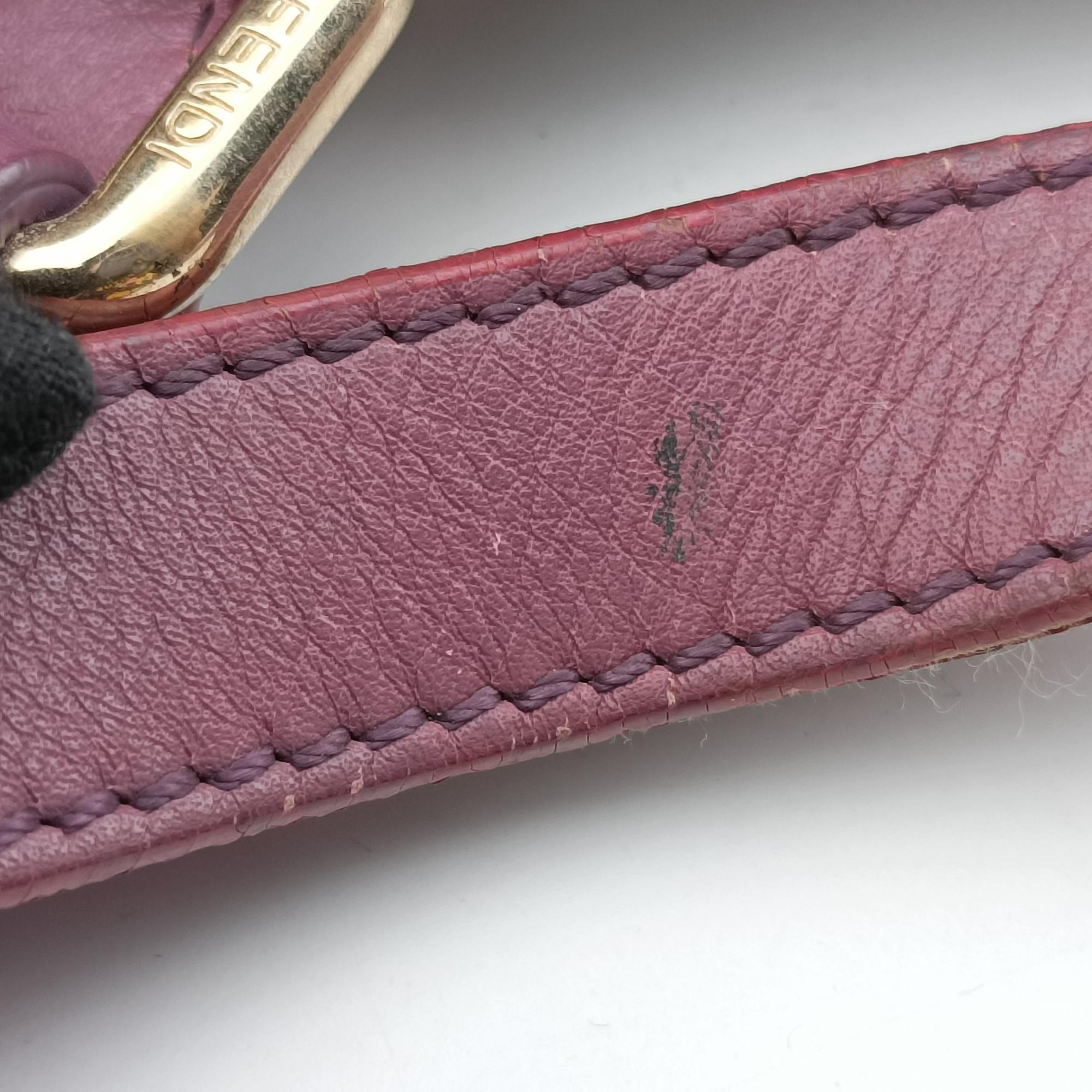 Zucchino Glitter Logo Tobacco × Purple × Magenta Canvas × Leather 8BL106 8BL106-EPP 109-2415ズッキーノ柄 タバコ × パープル × マゼンタ キャンバス×レザー 8BL106 8BL106-EPP 109-2415