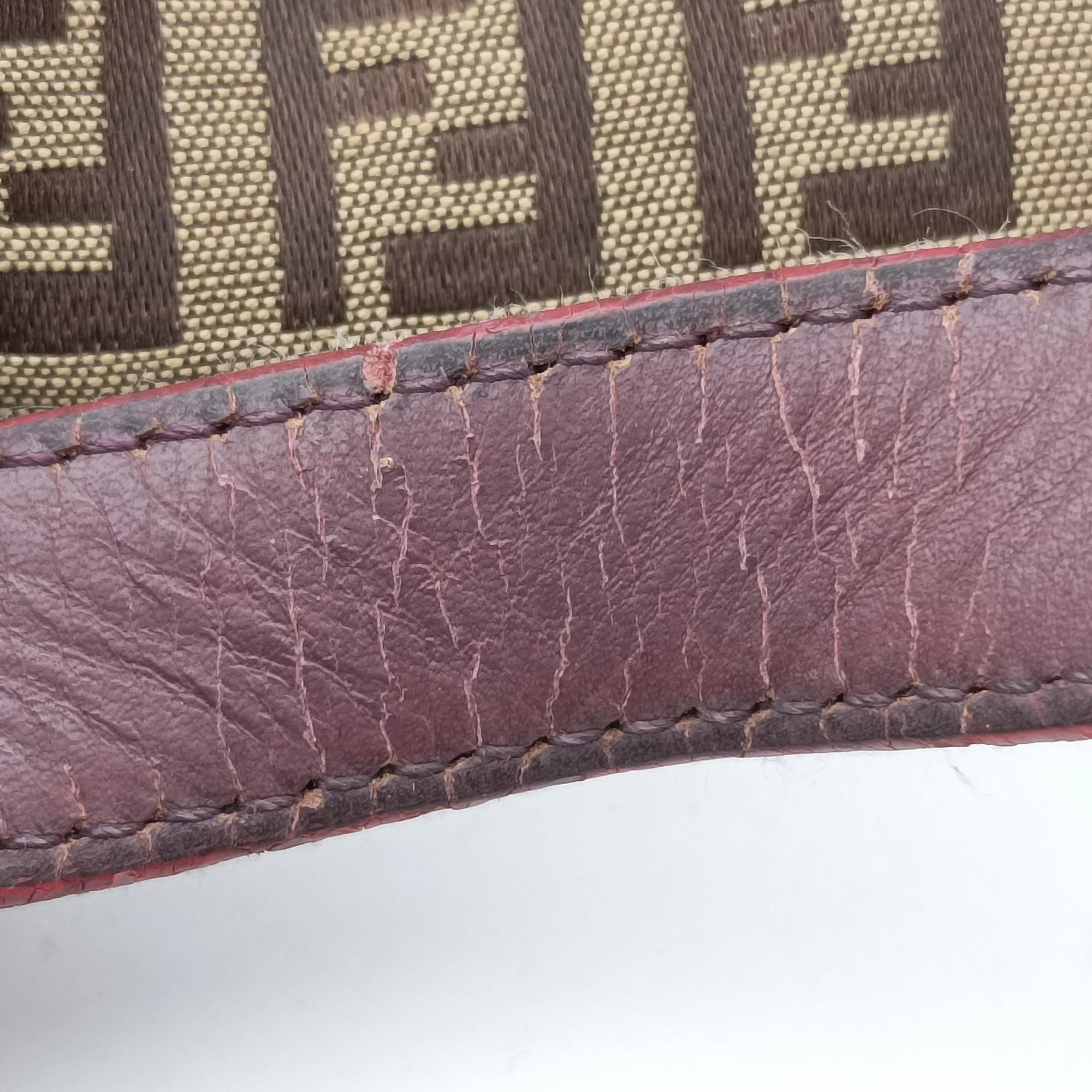 Zucchino Glitter Logo Tobacco × Purple × Magenta Canvas × Leather 8BL106 8BL106-EPP 109-2415ズッキーノ柄 タバコ × パープル × マゼンタ キャンバス×レザー 8BL106 8BL106-EPP 109-2415