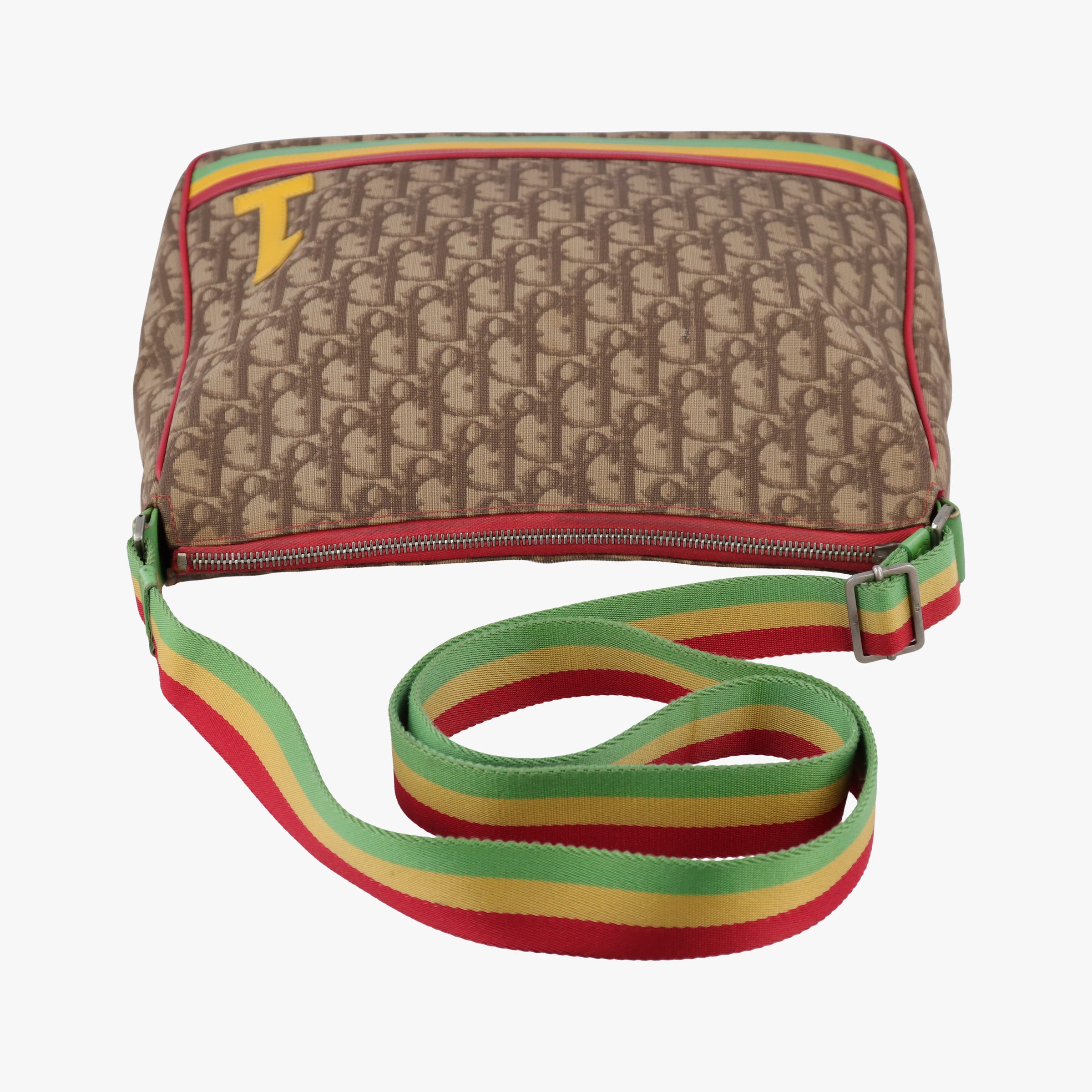 Rasta Trotter Messenger beige×Multicolour PVC coated canvas x leather 02RU 0094ラスタトロッターメッセンジャー ベージュ×マルチカラー PVCコーティングキャンバス×レザー 02RU 0094