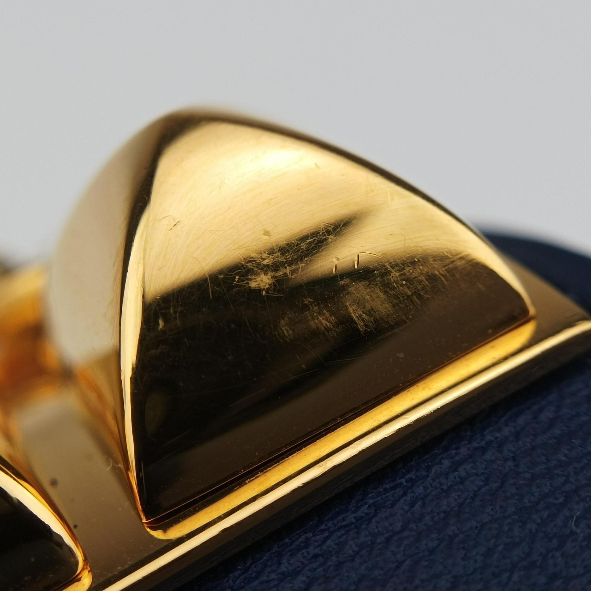 Collier de Chien Blue×golden Leather × GP S N▢Q 40コリエ ド シアン ブルー×ゴールド レザー×GP S N▢Q 40