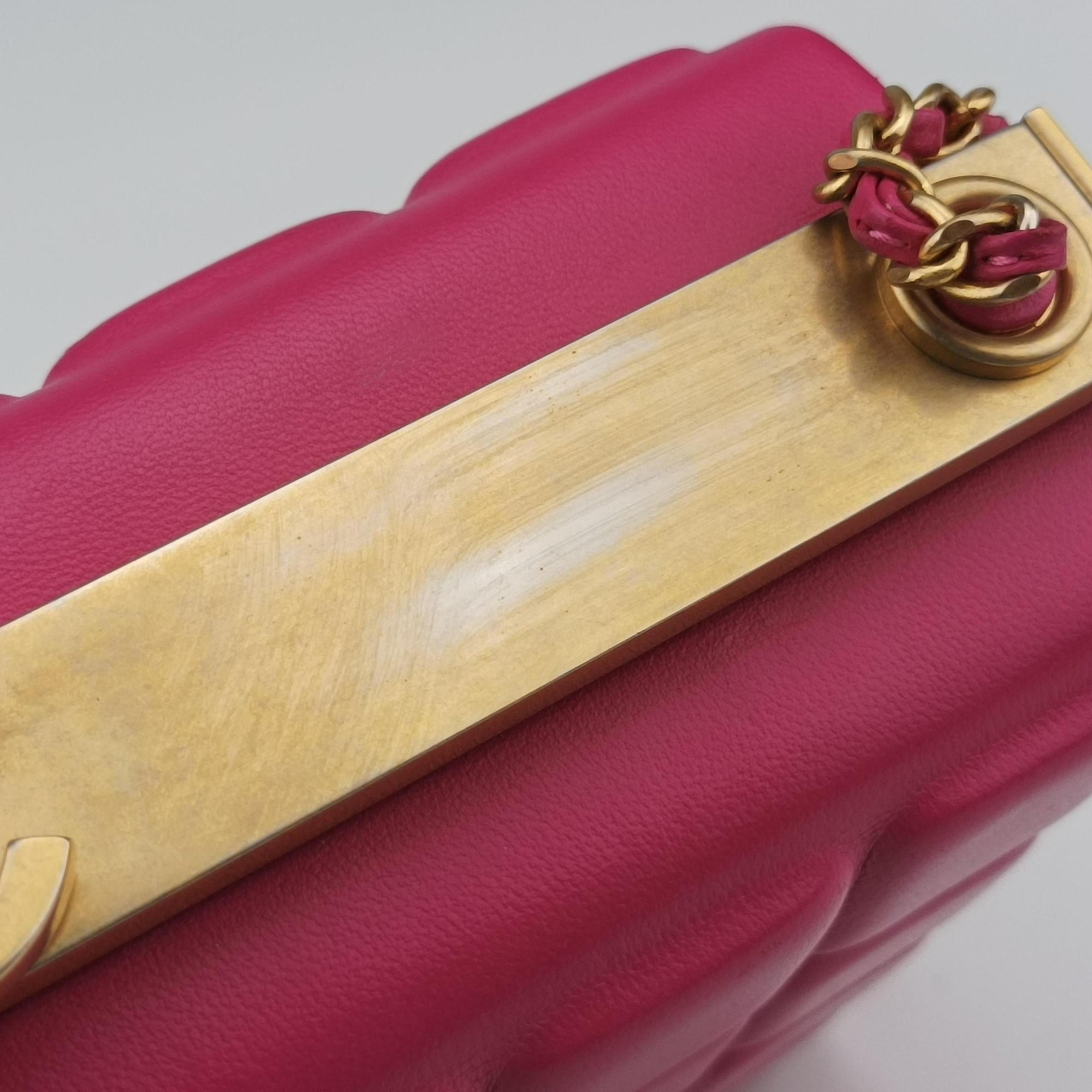 Chocolate Bar Fuchsia Pink lambskin A94482 23642967チョコバー フューシャピンク ラムスキン A94482 23642967