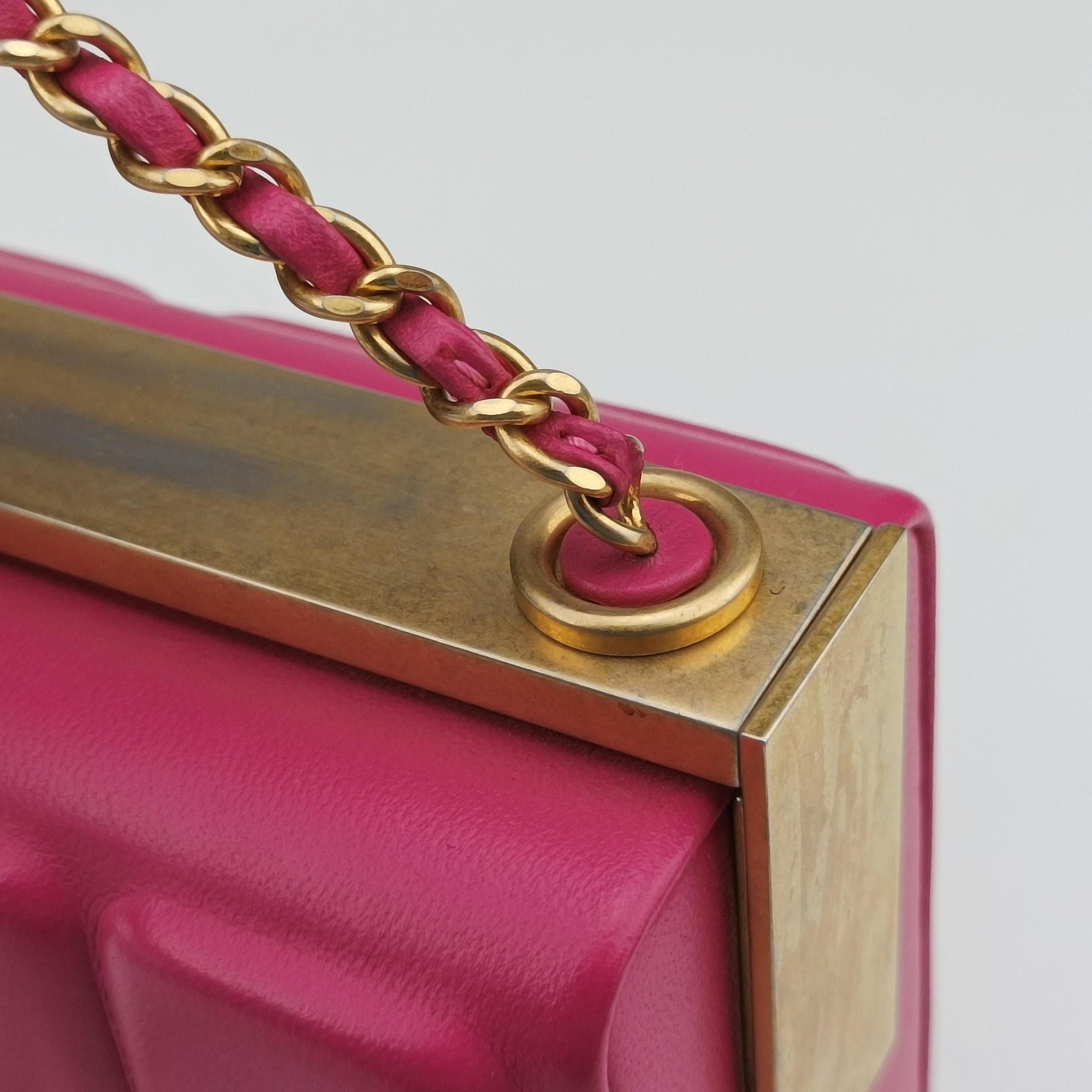 Chocolate Bar Fuchsia Pink lambskin A94482 23642967チョコバー フューシャピンク ラムスキン A94482 23642967