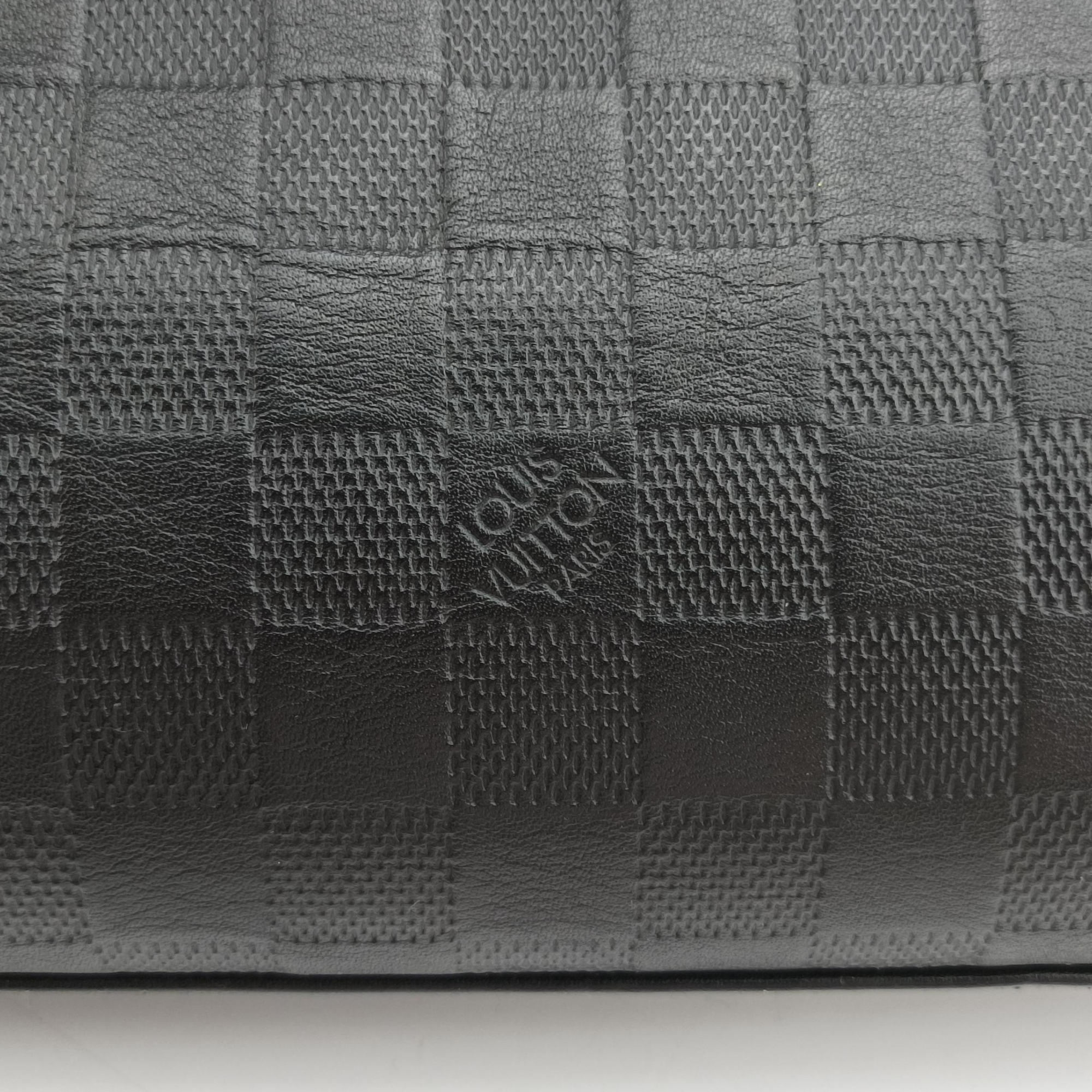 Porte Documents Jour Noir Damier Graphite N48224 CA1194ポルトドキュマン ジュール ノワール ダミエ グラフィット N48224 CA1194