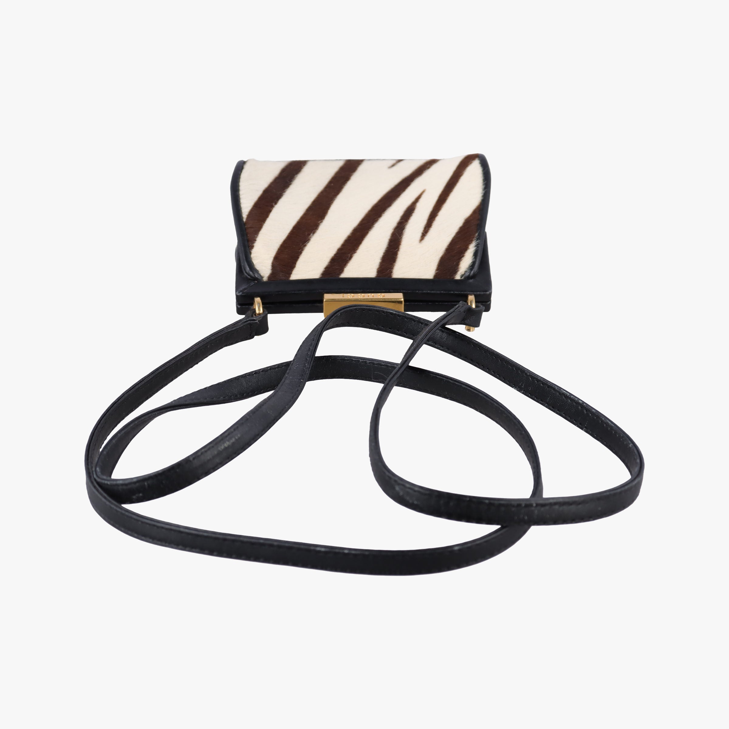 Zebra print Beige x black Ponyhair×Leather 030 2046 1314ゼブラ プリント ベージュ×ブラック ハラコ×レザー 030 2046 1314