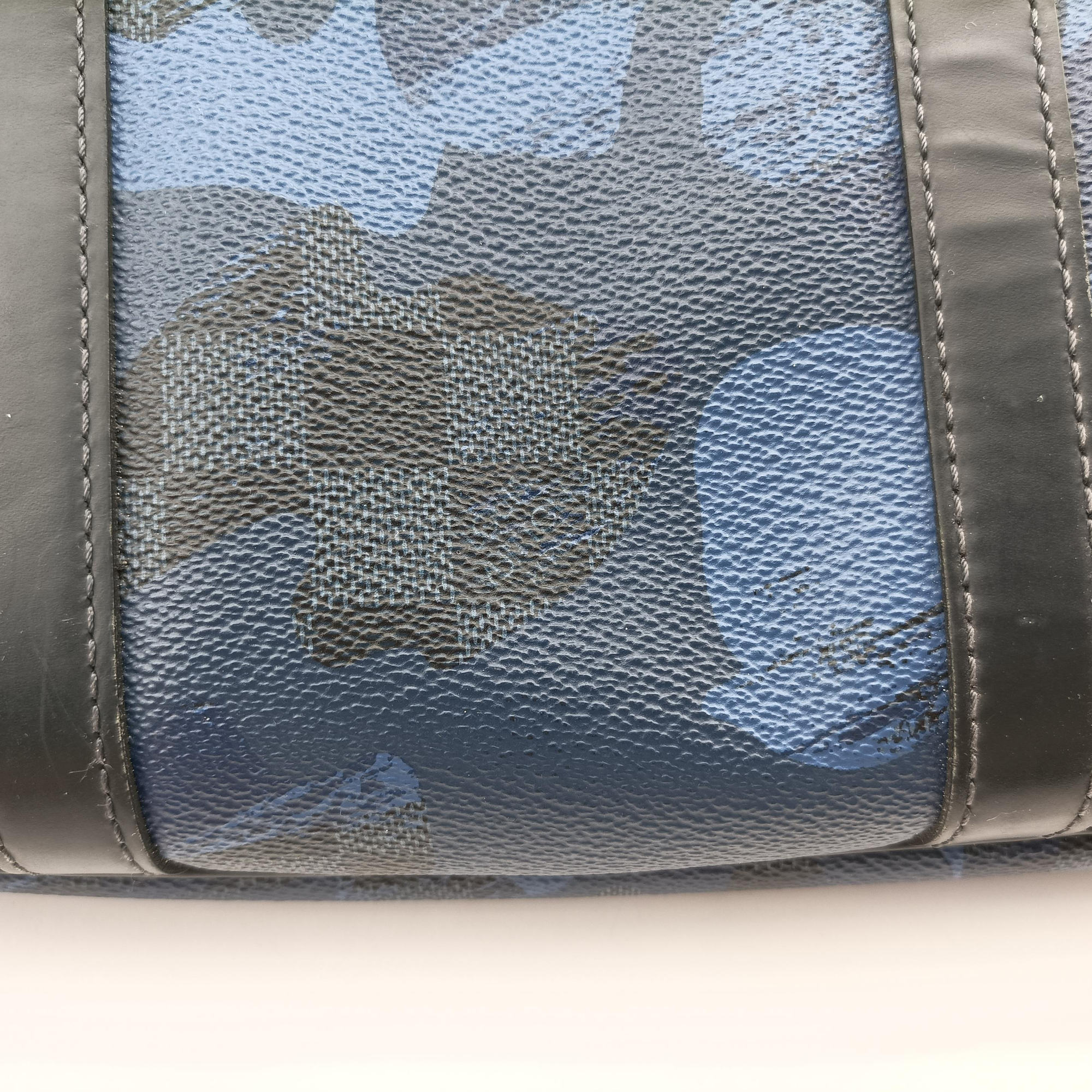 Porte Documents VoyagePM Blue Camouflage Damier Cobalt Canvas N41507 GI2136ポルトドキュマンヴォワヤージュPM ブルー カモフラージュ ダミエ コバルトキャンバス N41507 GI2136