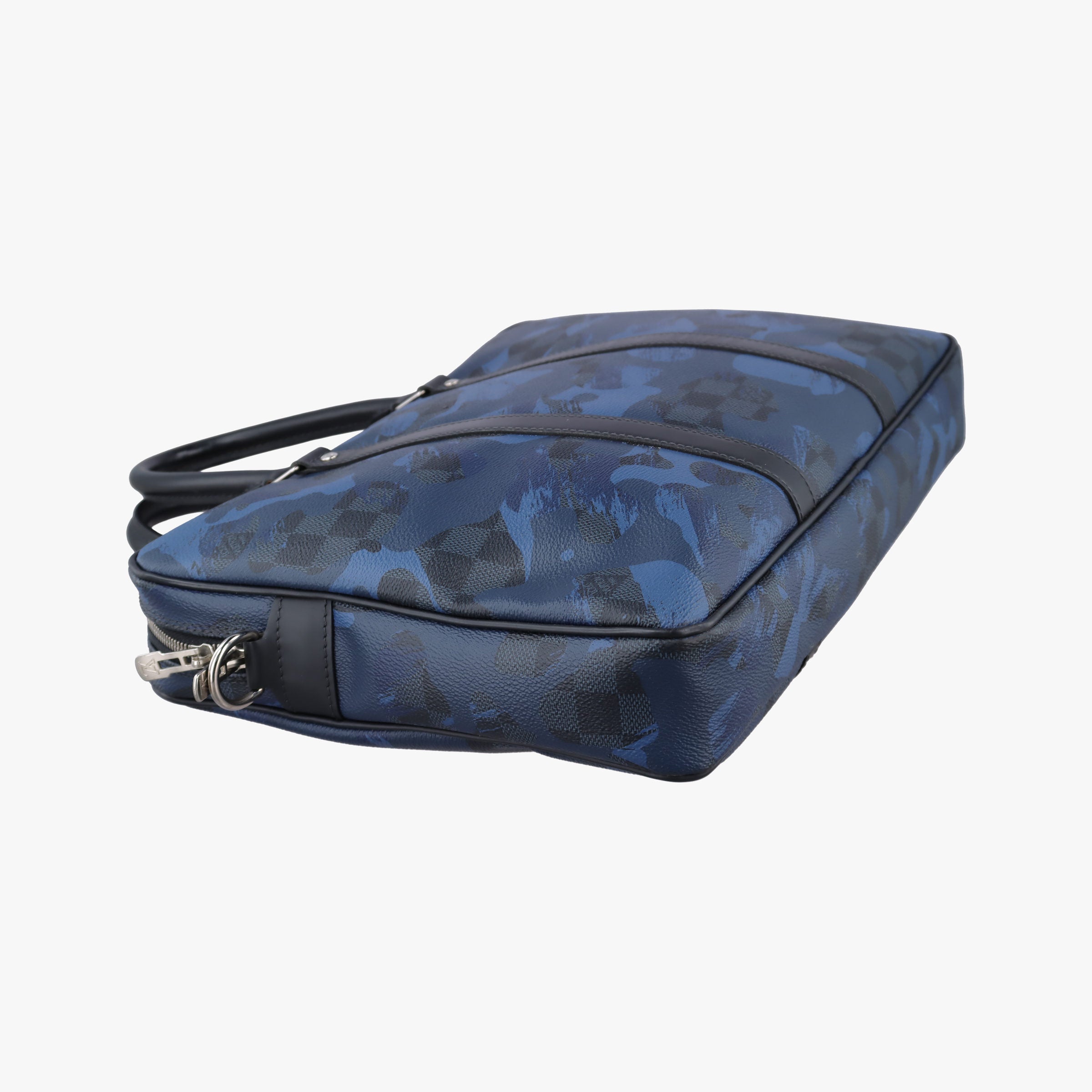 Porte Documents VoyagePM Blue Camouflage Damier Cobalt Canvas N41507 GI2136ポルトドキュマンヴォワヤージュPM ブルー カモフラージュ ダミエ コバルトキャンバス N41507 GI2136