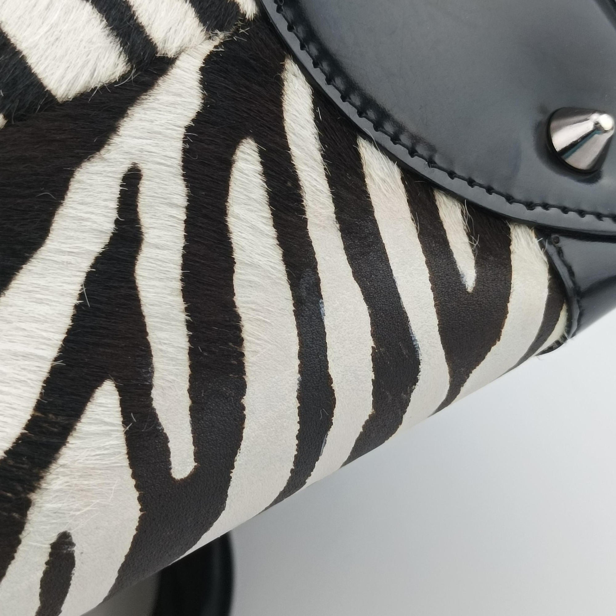 Lady Dior Zebra × Black Pony-style Calfskin × Calf Leather MA-0969レディディオール ゼブラ × ブラック ハラコ × カーフレザー MA-0969