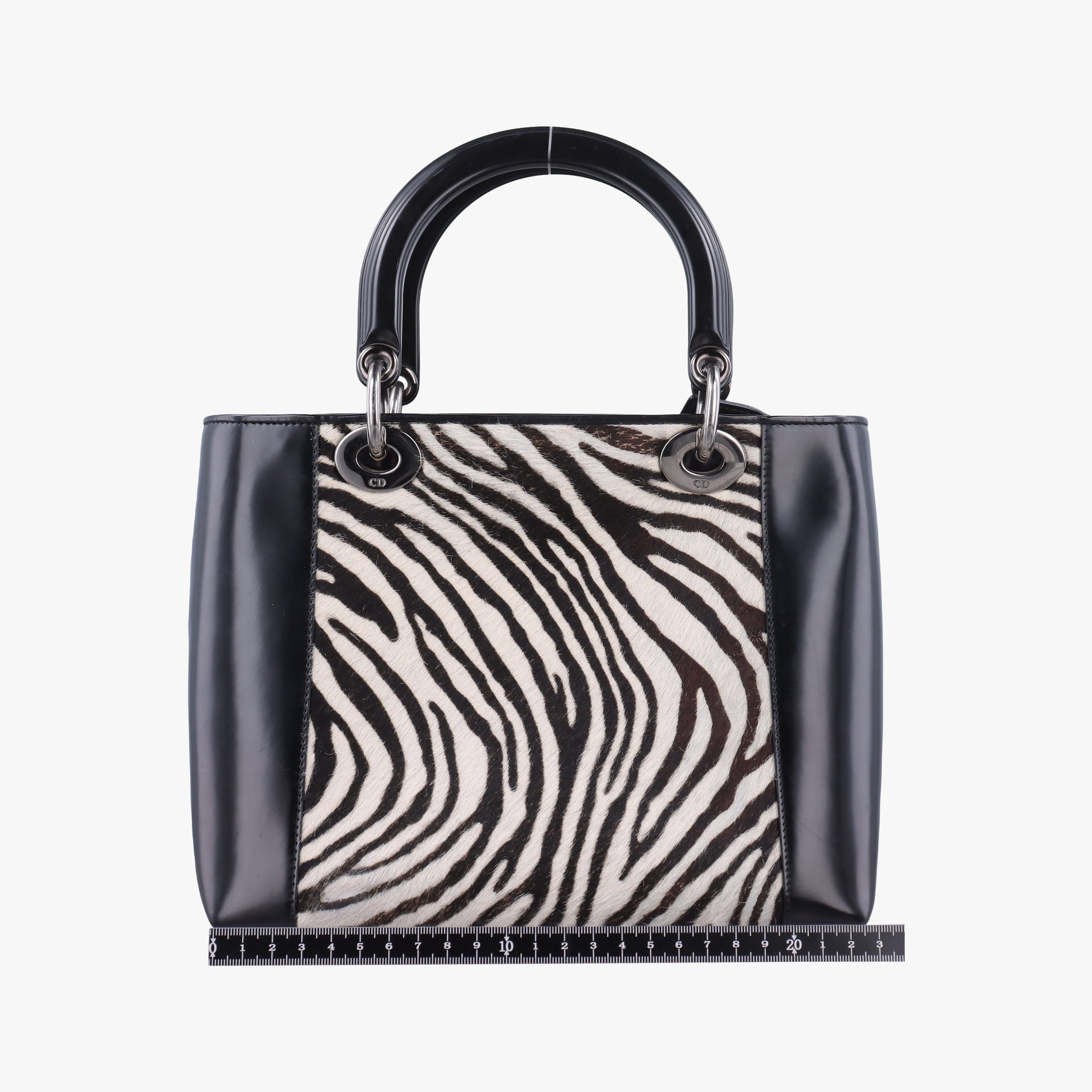 Lady Dior Zebra × Black Pony-style Calfskin × Calf Leather MA-0969レディディオール ゼブラ × ブラック ハラコ × カーフレザー MA-0969