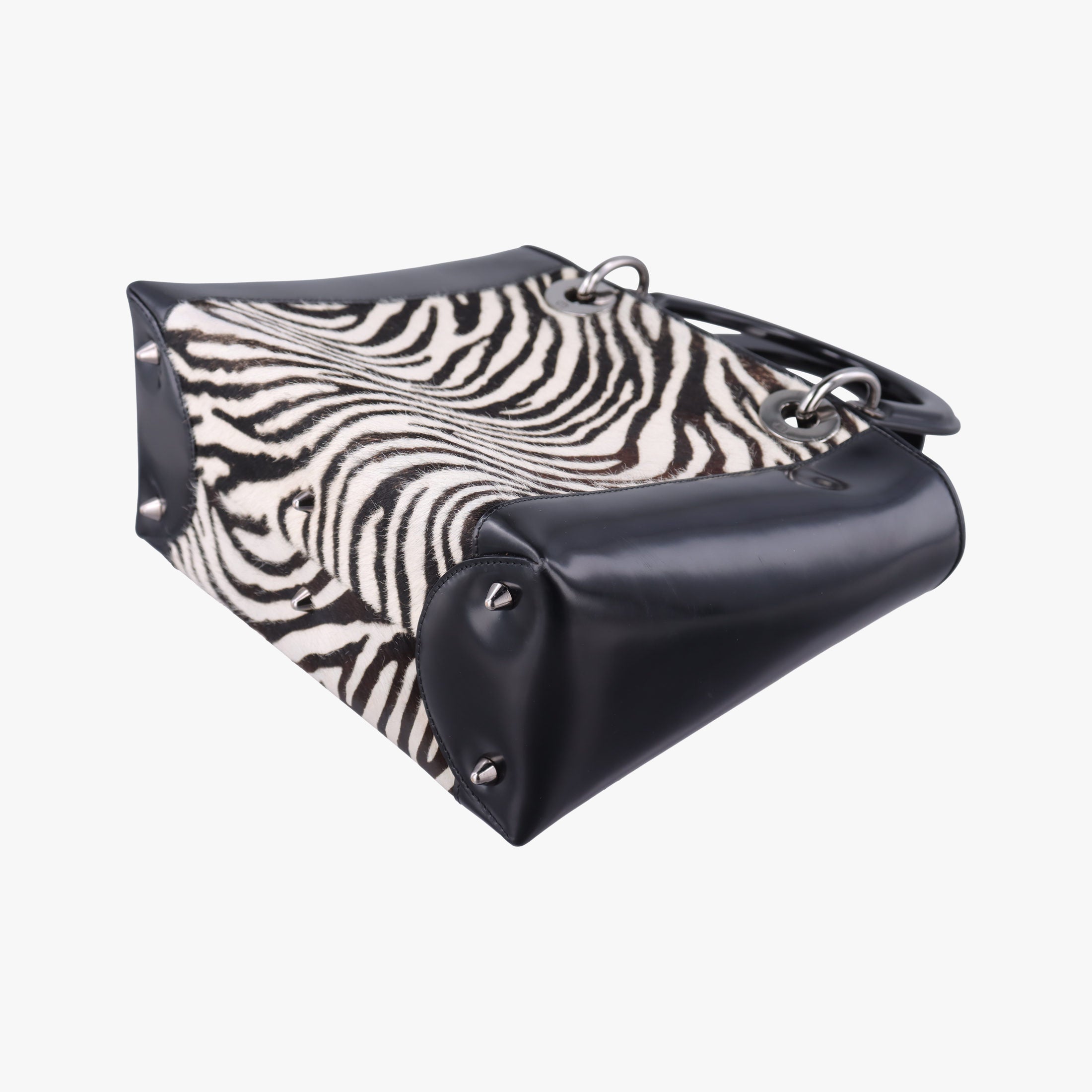 Lady Dior Zebra × Black Pony-style Calfskin × Calf Leather MA-0969レディディオール ゼブラ × ブラック ハラコ × カーフレザー MA-0969