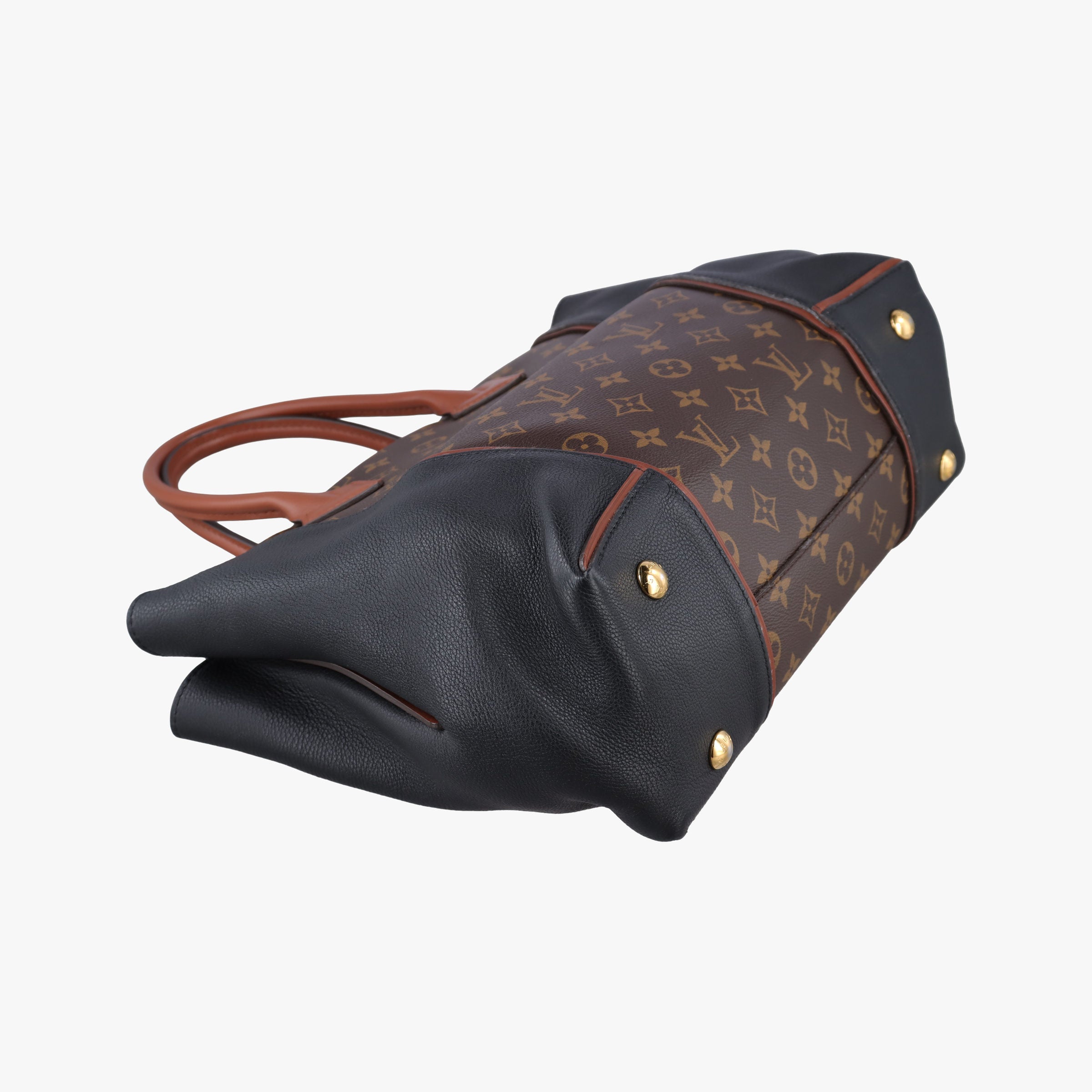 Tote W PM Brown×black Monogram Canvas×calf leather M40942 SP2133トートW PM モノグラム/ブラウン×ブラック モノグラムキャンバス×カーフレザー M40942 SP2133