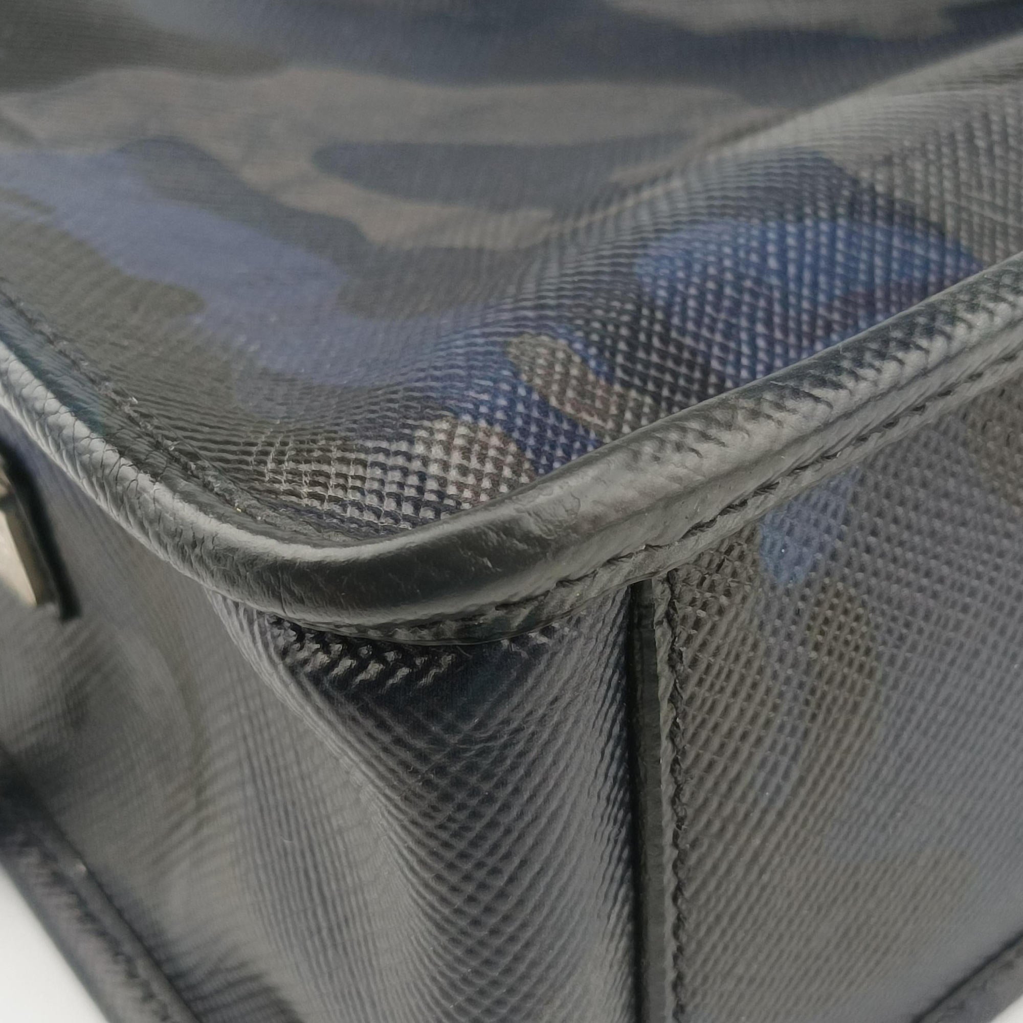 business bag briefcase Navy Camouflage SAFFIANO Leather 2VE365 64ビジネスバッグ ブリーフケース ブルーカモフラ サフィアーノレザー 2VE365 64