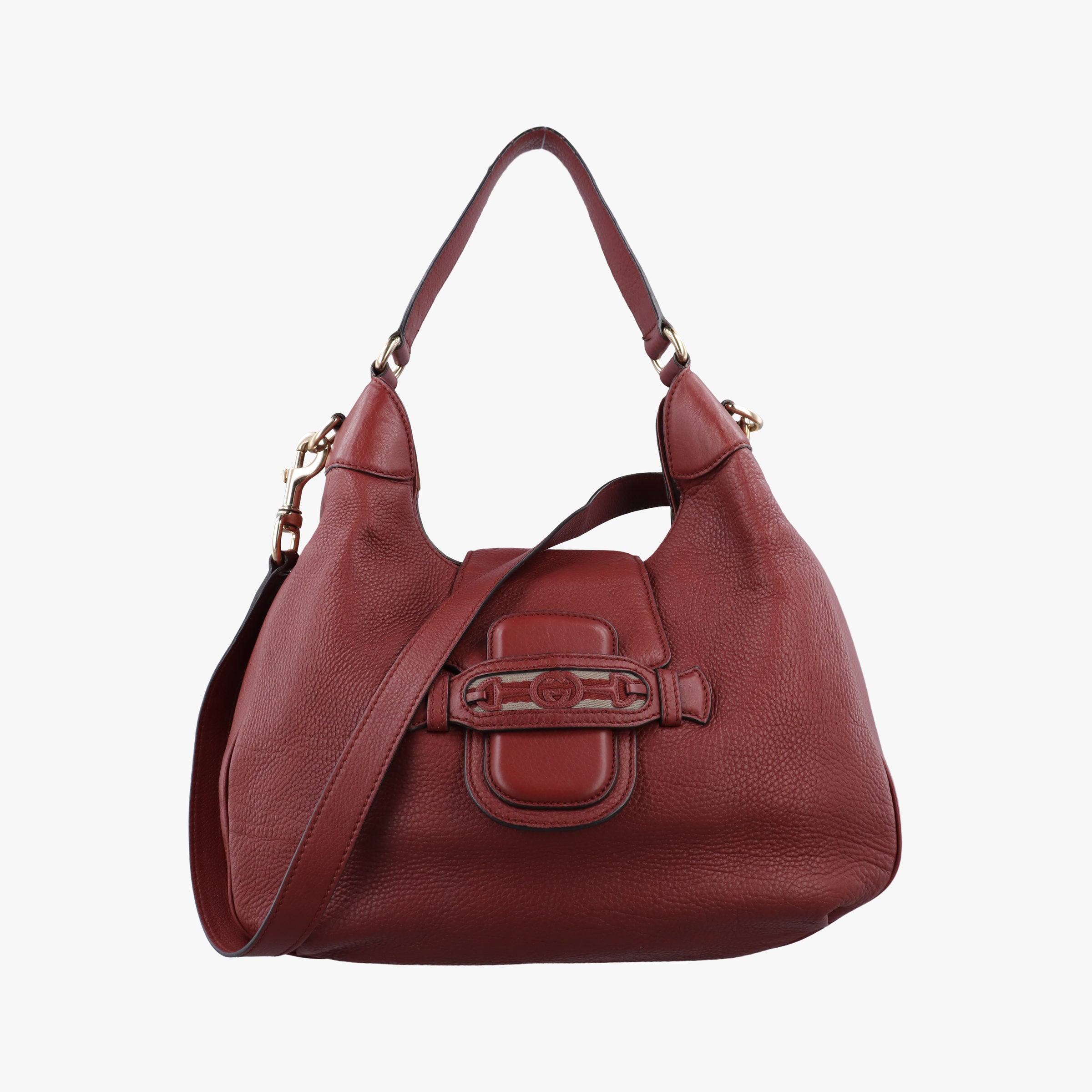 Dressage Web Hobo Red Leather 296851 A012025879ドレスセージ ウェブ ホーボー レッド レザー 296851 A012025879