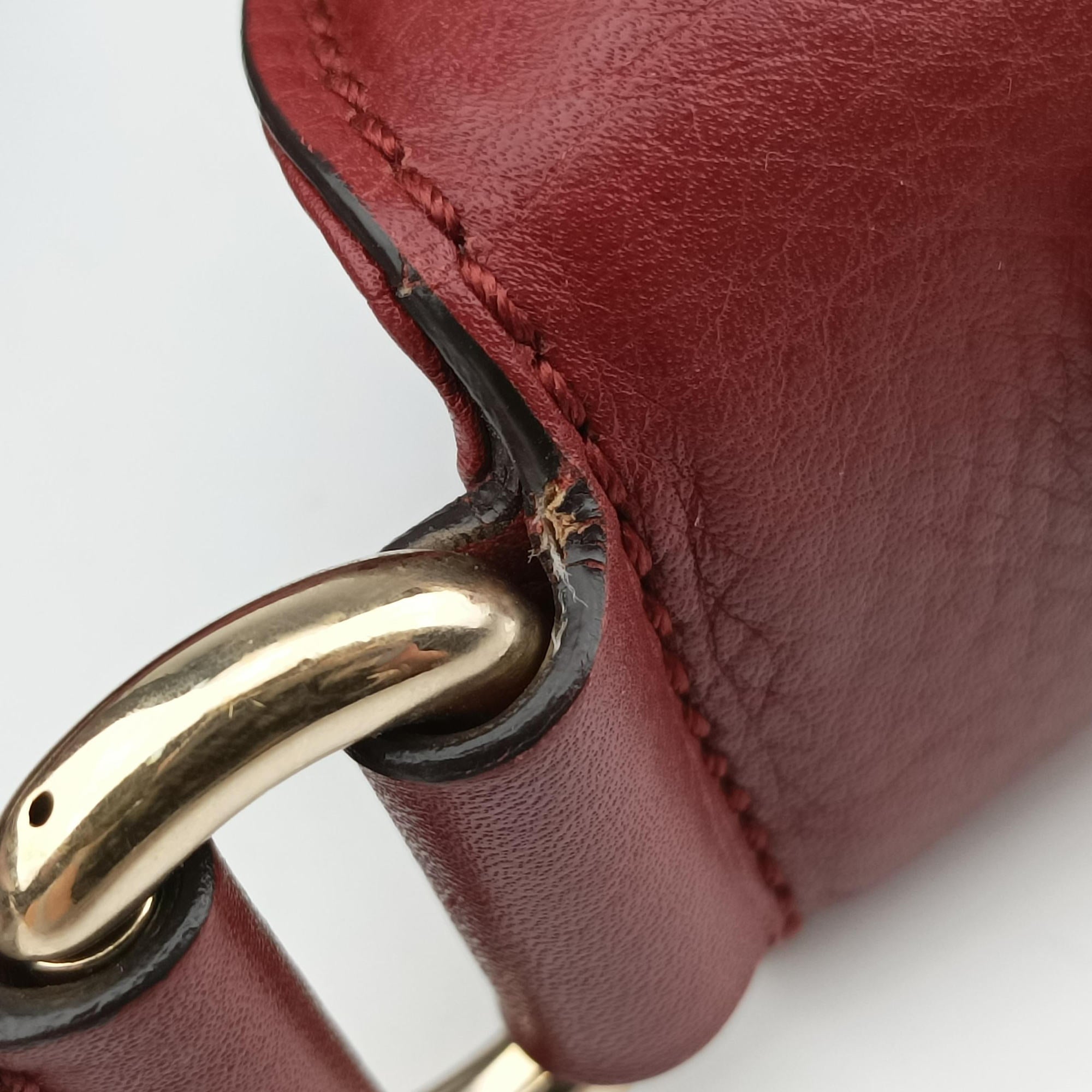 Dressage Web Hobo Red Leather 296851 A012025879ドレスセージ ウェブ ホーボー レッド レザー 296851 A012025879