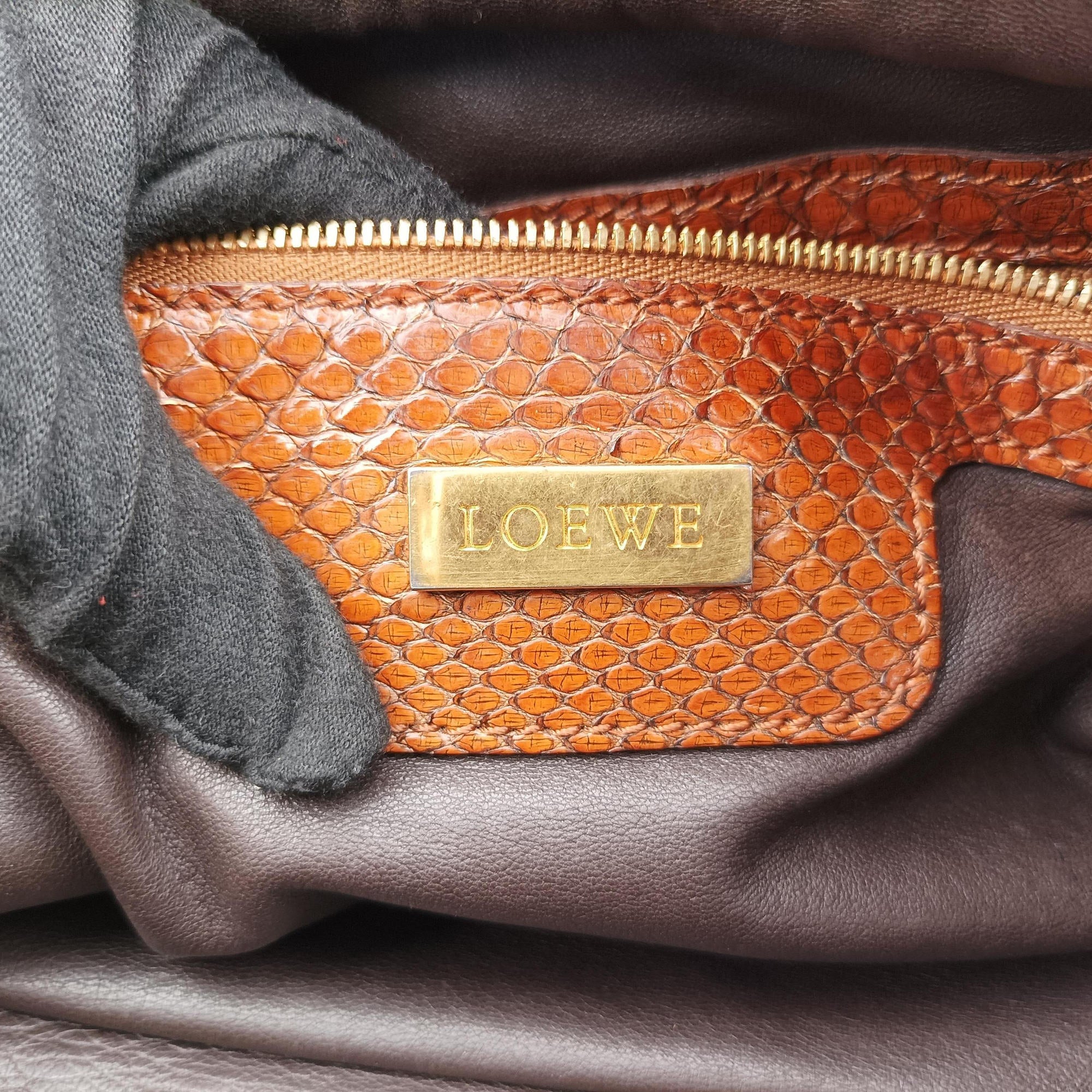 Amazona Brown Python × Nappa Leather 010804アマソナ ブラウン パイソン × レザー 010804