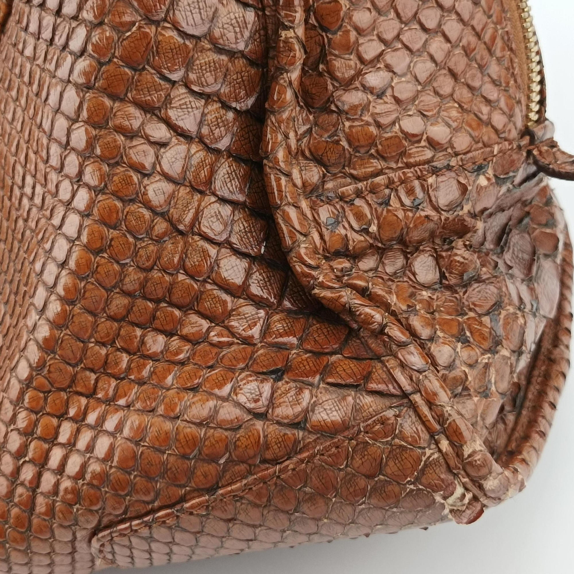 Amazona Brown Python × Nappa Leather 010804アマソナ ブラウン パイソン × レザー 010804