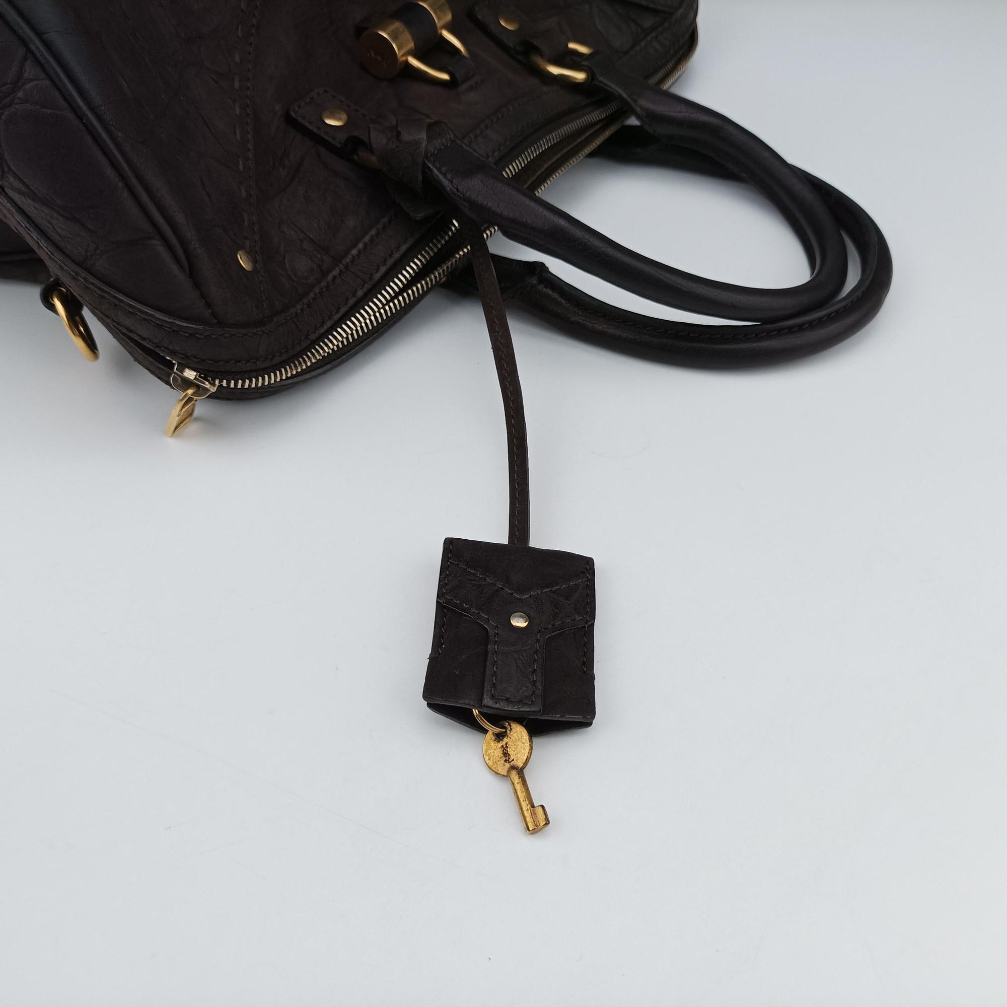 Muse Brown Embossed Leather 297966 297966.486628ミューズ ブラウン 型押しレザー 297966 297966.486628