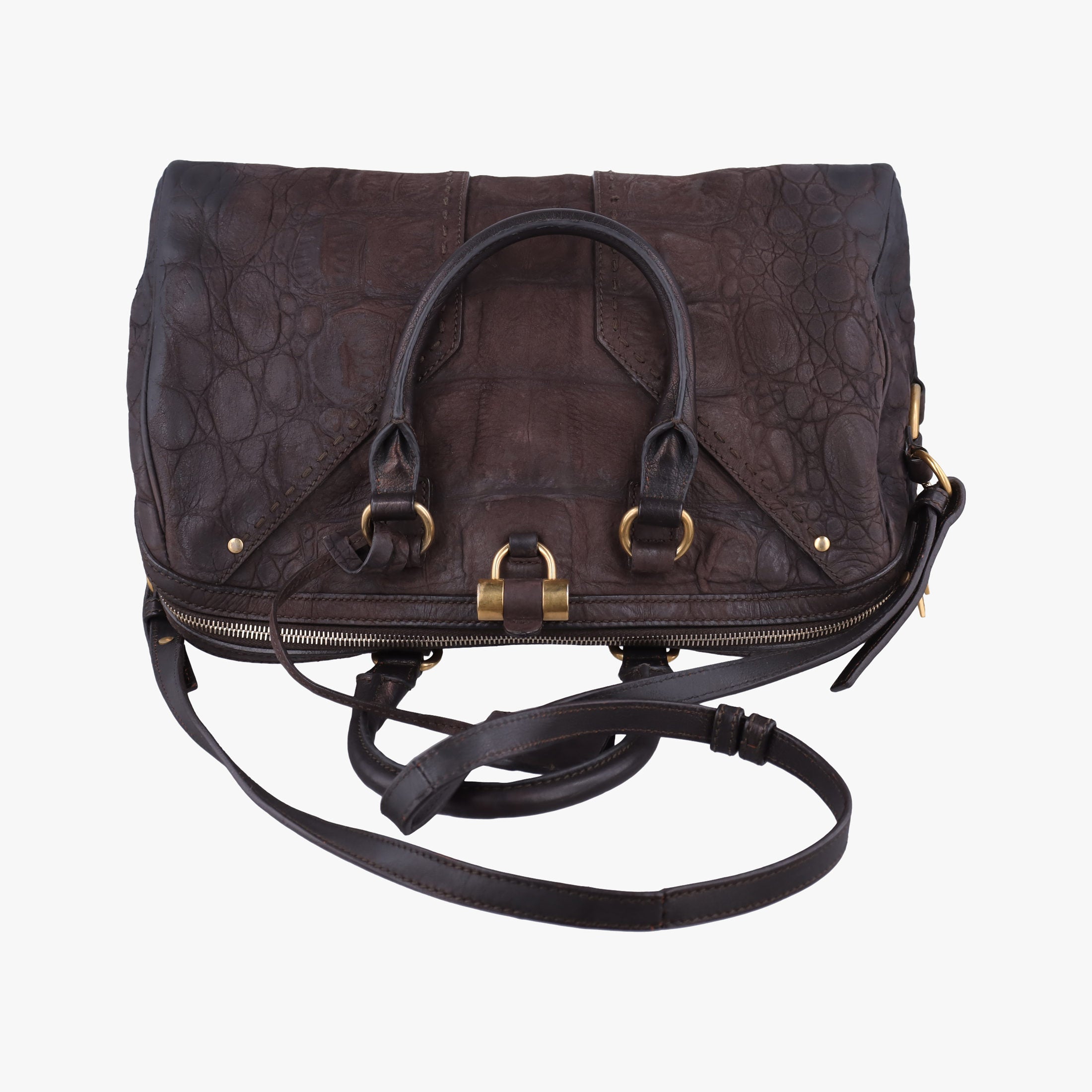 Muse Brown Embossed Leather 297966 297966.486628ミューズ ブラウン 型押しレザー 297966 297966.486628