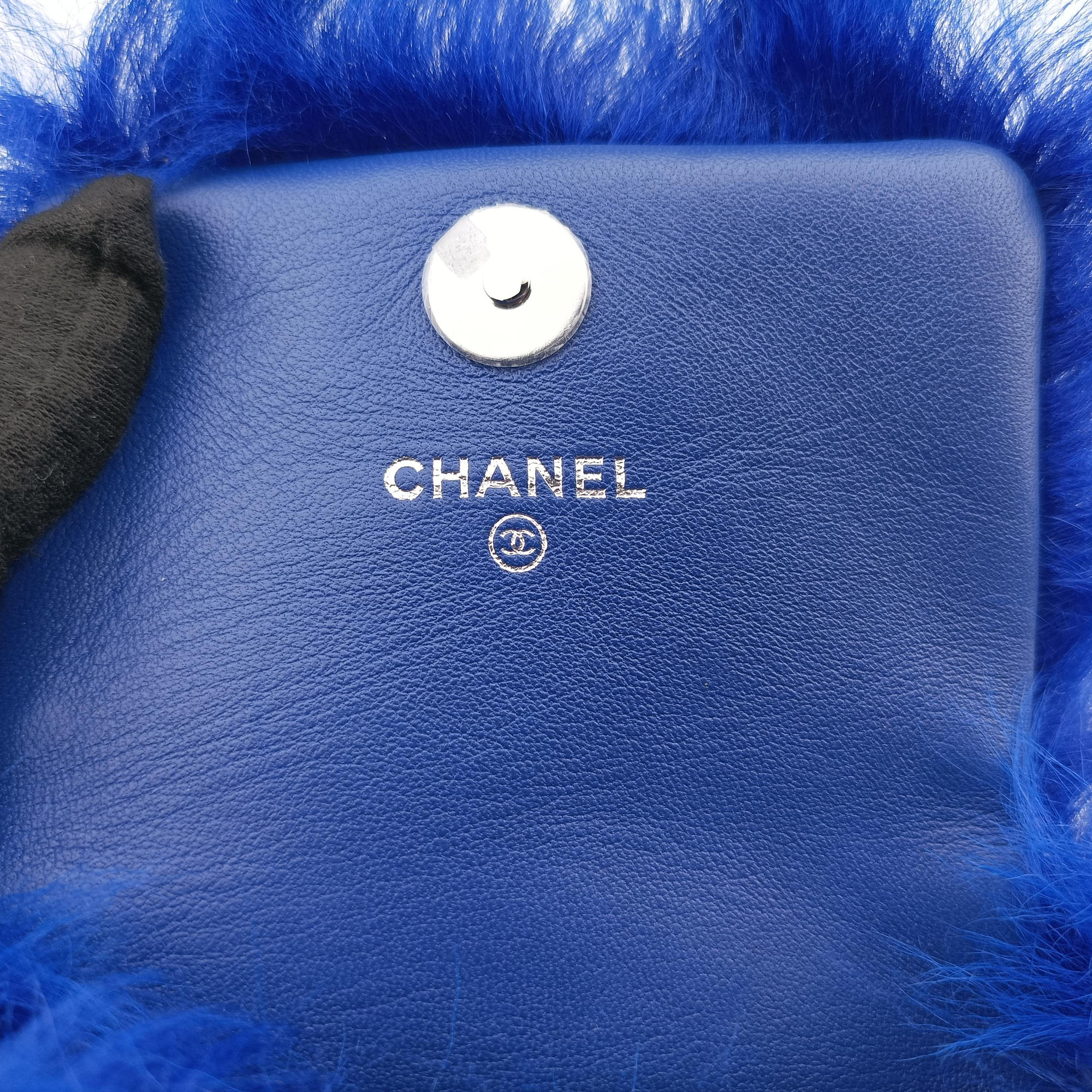 Shearling CC Hook Card Holder Blue wool AP2397 31703534シアリングCCフックカードホルダー ブルー ウール AP2397 31703534