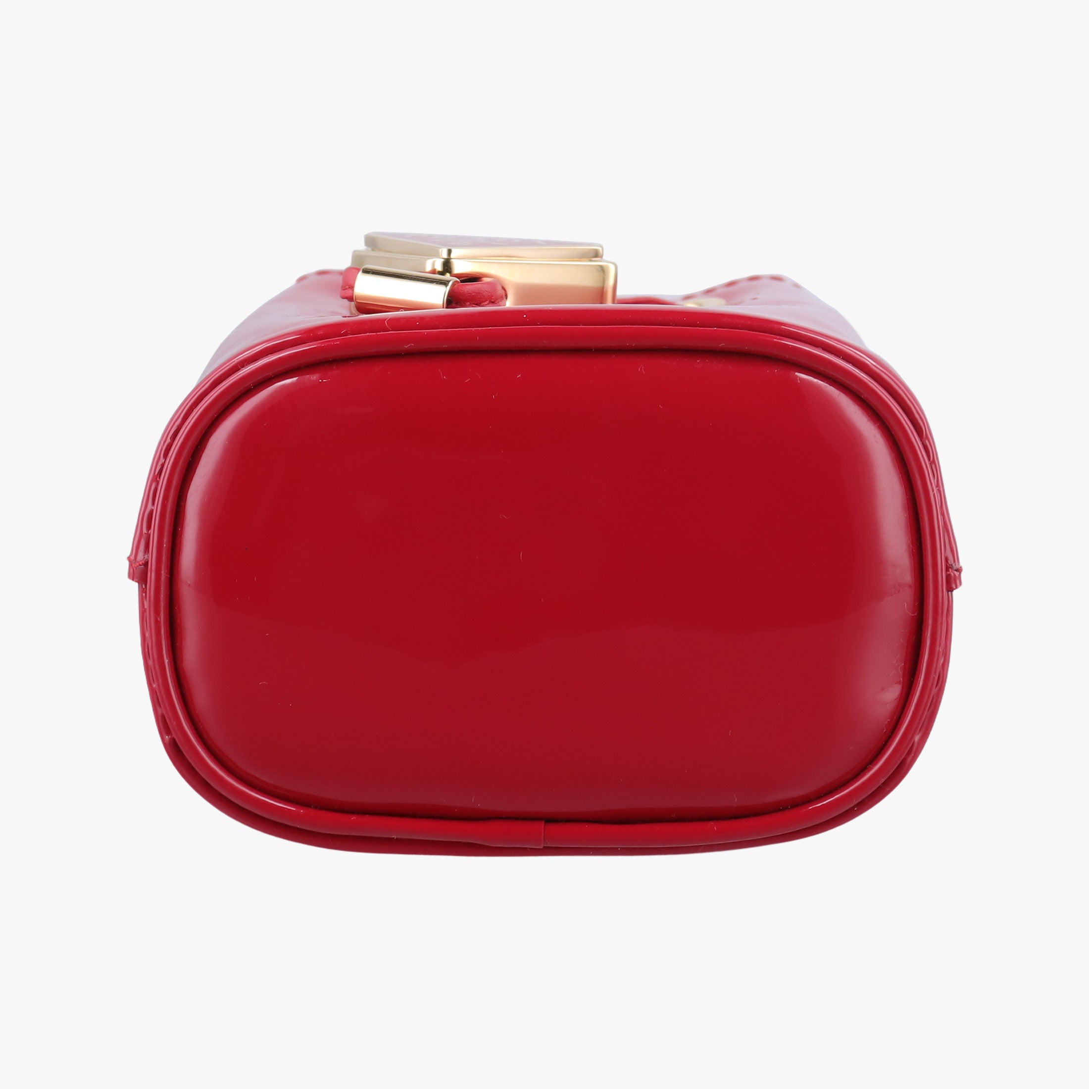 Mini Drawstring Red Enamel 1NR016 42巾着型 ミニ レッド エナメル 1NR016 42