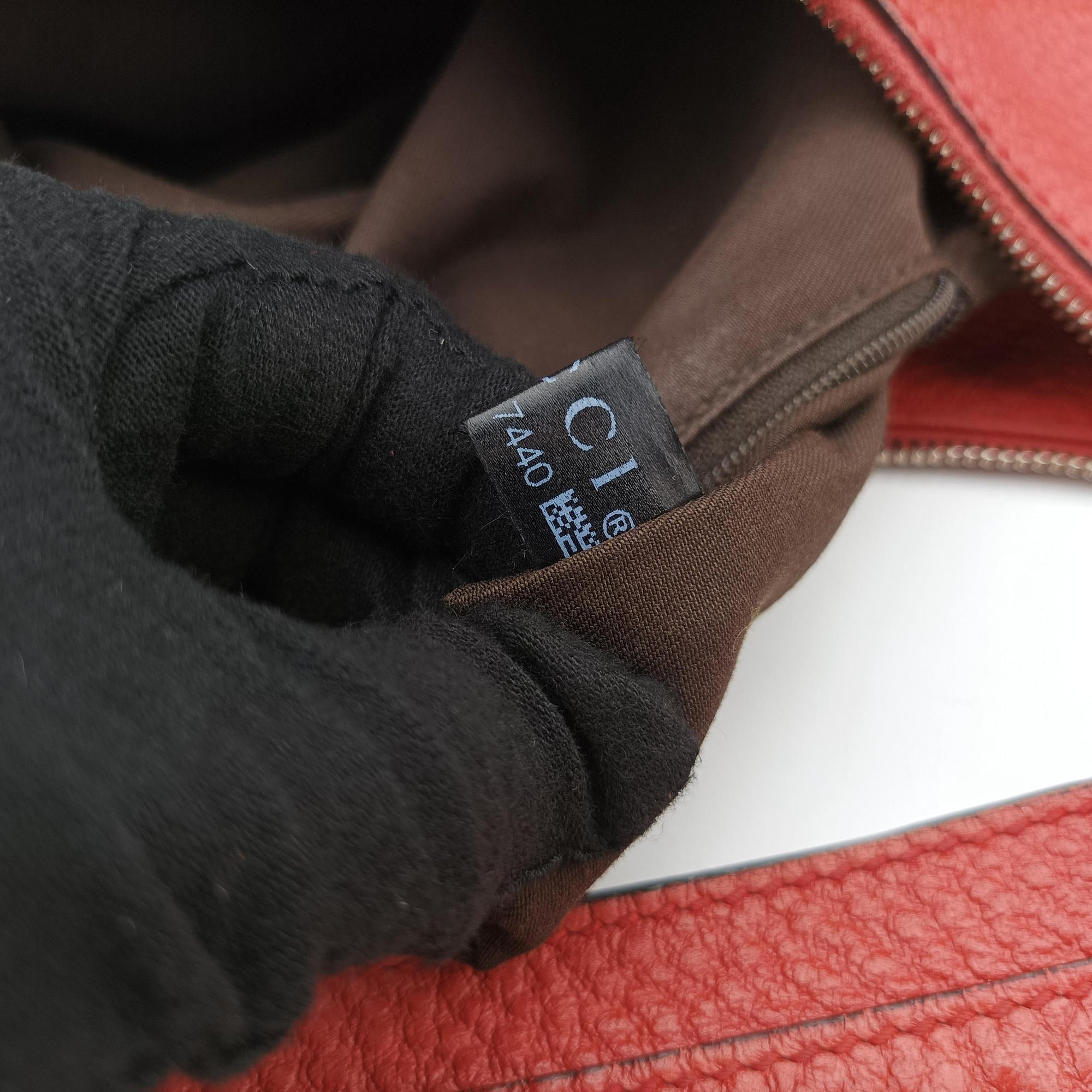 Bamboo Ring Hobo Red Leather 211519 G4517440バンブーリングホーボー レッド レザー 211519 G4517440