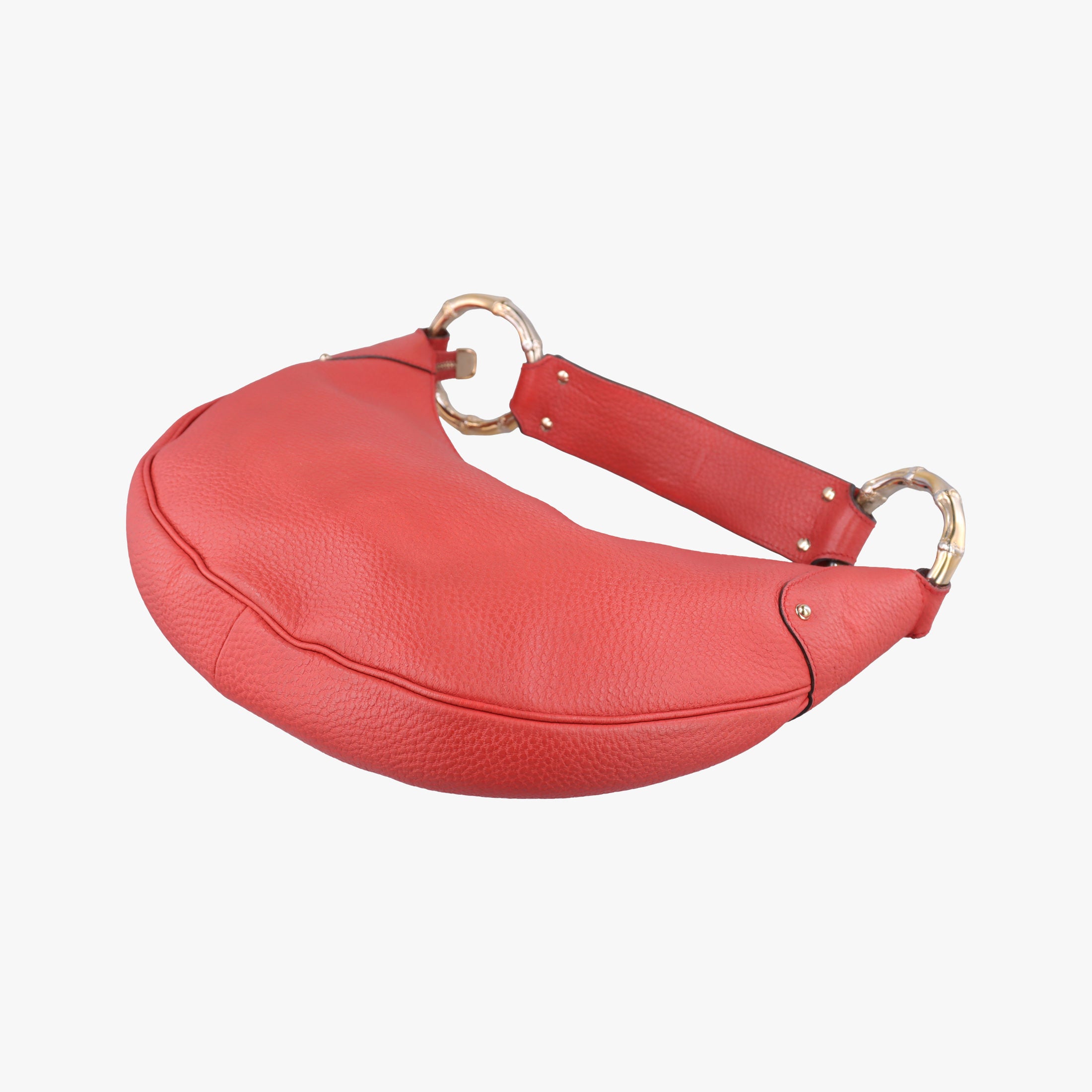 Bamboo Ring Hobo Red Leather 211519 G4517440バンブーリングホーボー レッド レザー 211519 G4517440