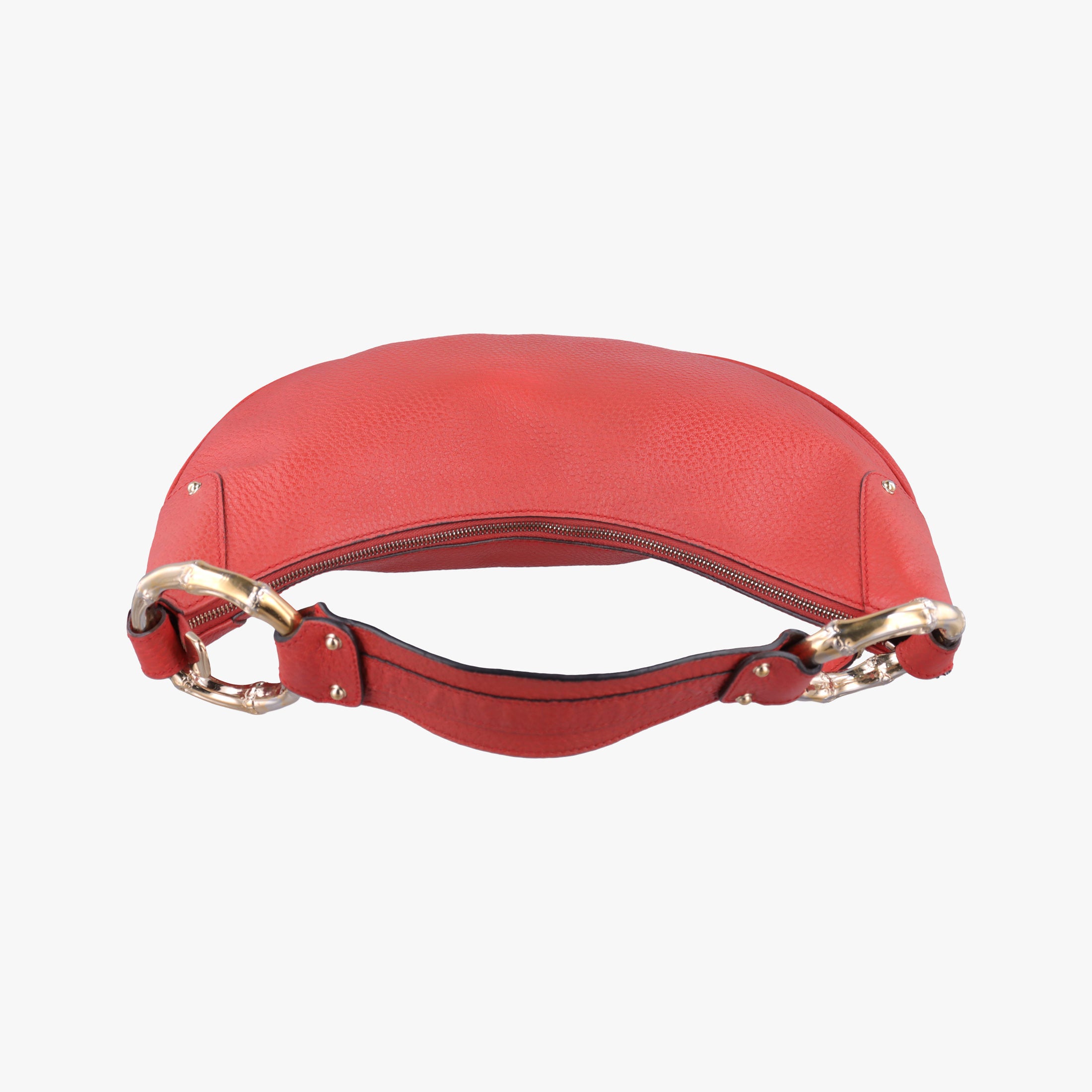 Bamboo Ring Hobo Red Leather 211519 G4517440バンブーリングホーボー レッド レザー 211519 G4517440