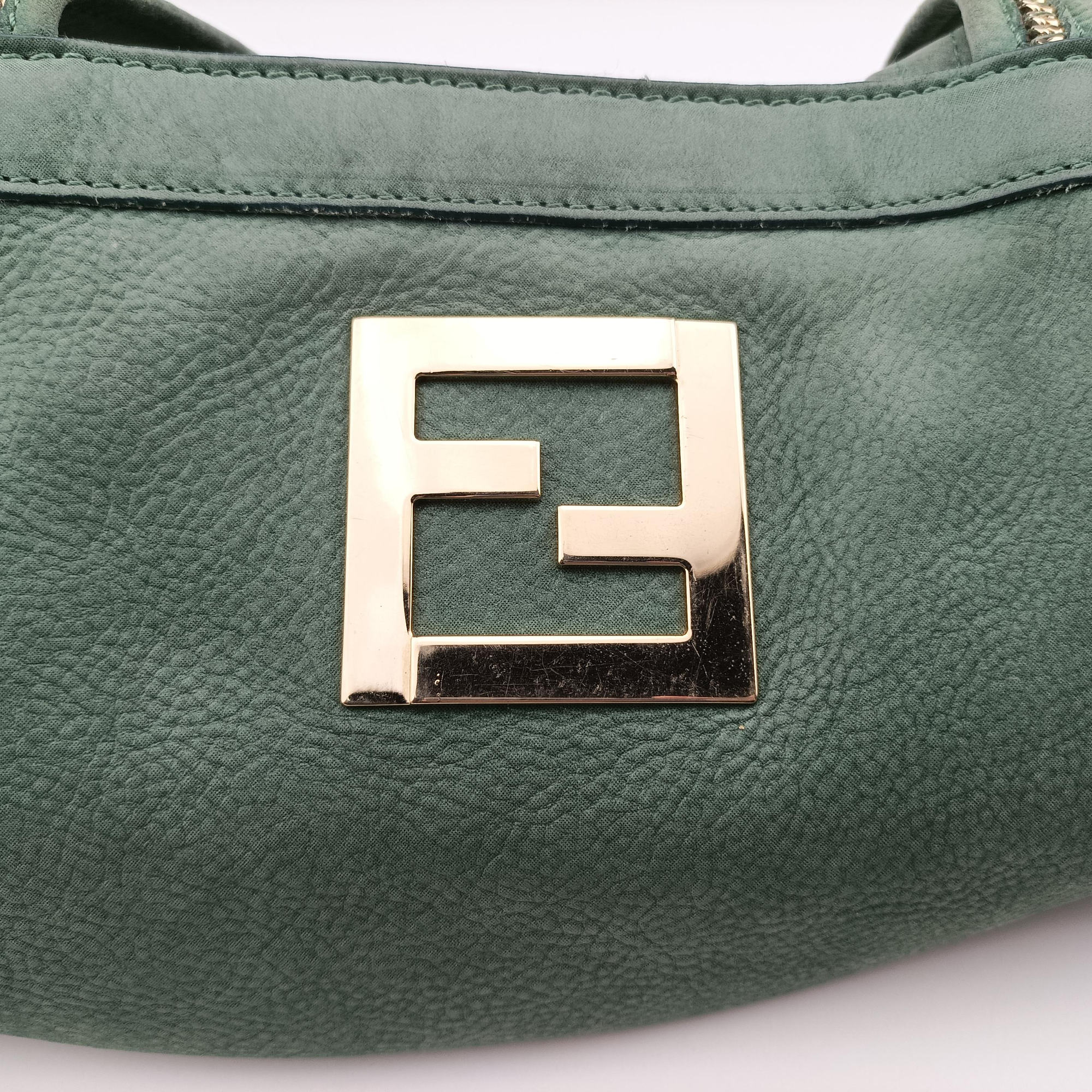 Mia FF Logo Emerald Green Leather 8BR615 8BR651-DRD 2461-119ミア FFロゴ エメラルドグリーン レザー 8BR615 8BR651-DRD 2461-119