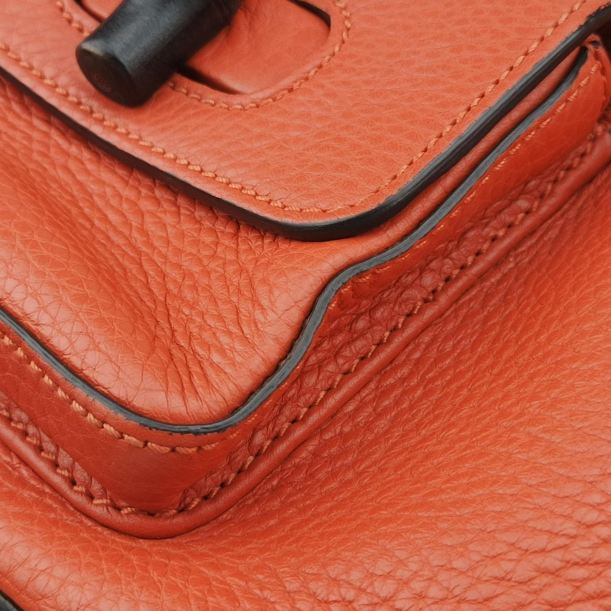 Bamboo fringe tassel Orange Leather 387149 H018443011バンブー フリンジタッセル オレンジ レザー 387149 H018443011