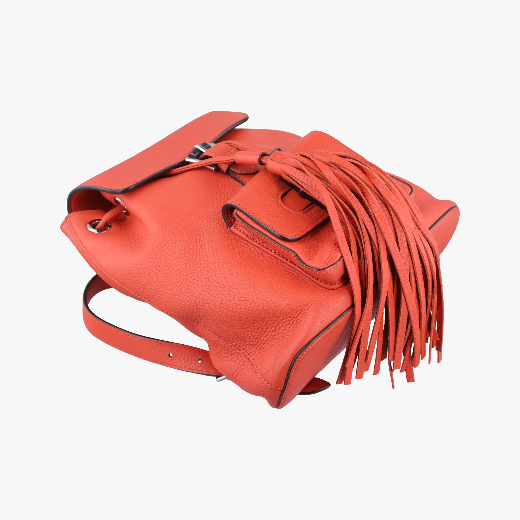 Bamboo fringe tassel Orange Leather 387149 H018443011バンブー フリンジタッセル オレンジ レザー 387149 H018443011